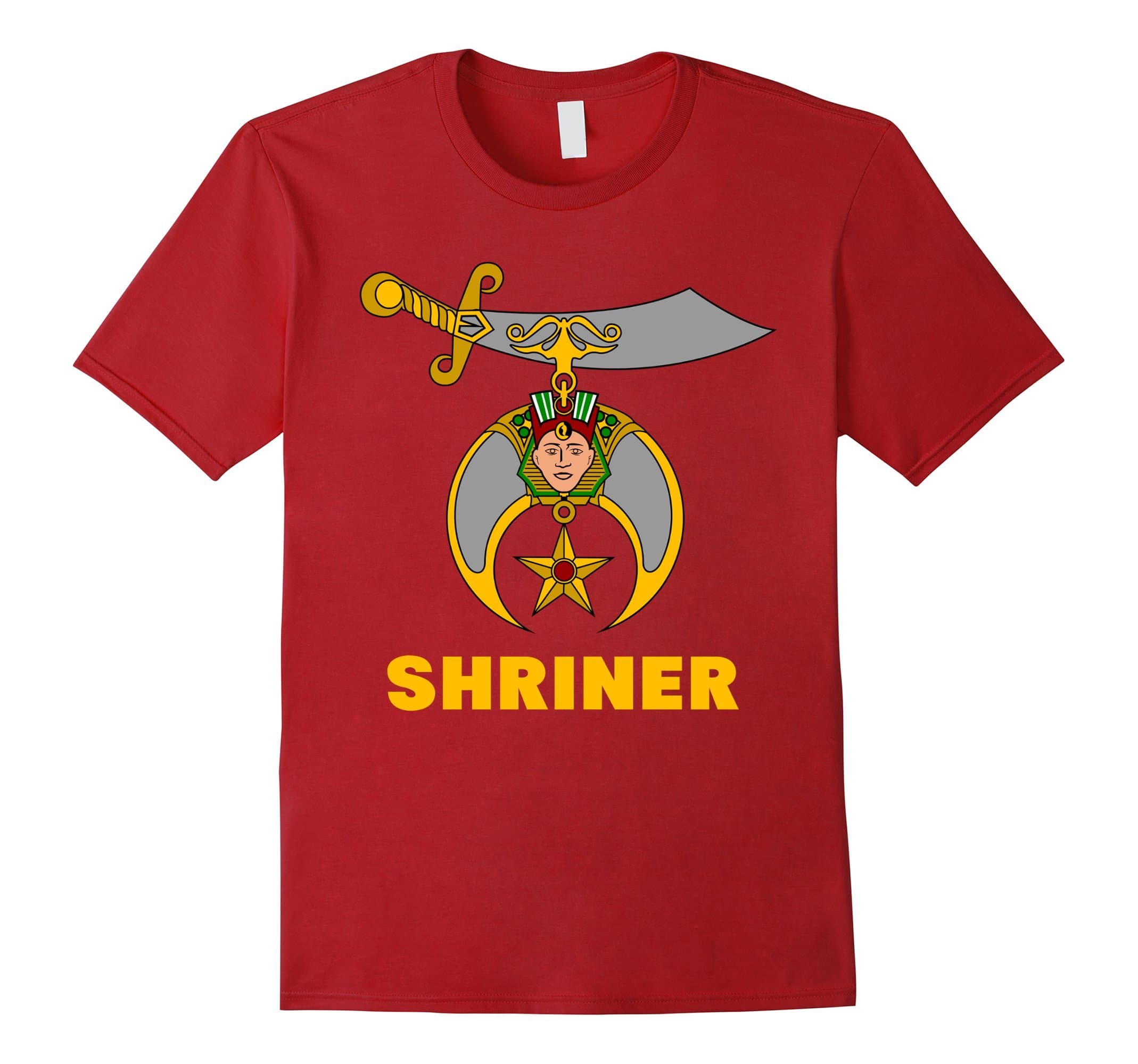 Men's Shriner t shirts Large Cranberry