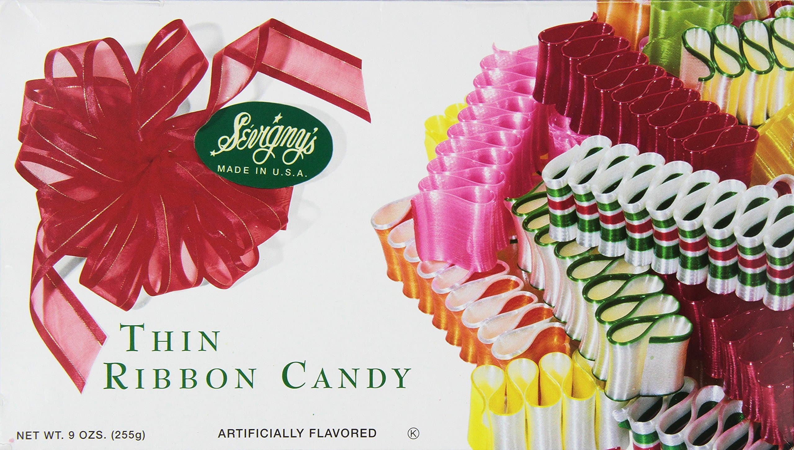 Thin Ribbon Candy - Made in USA. 9 Oz.