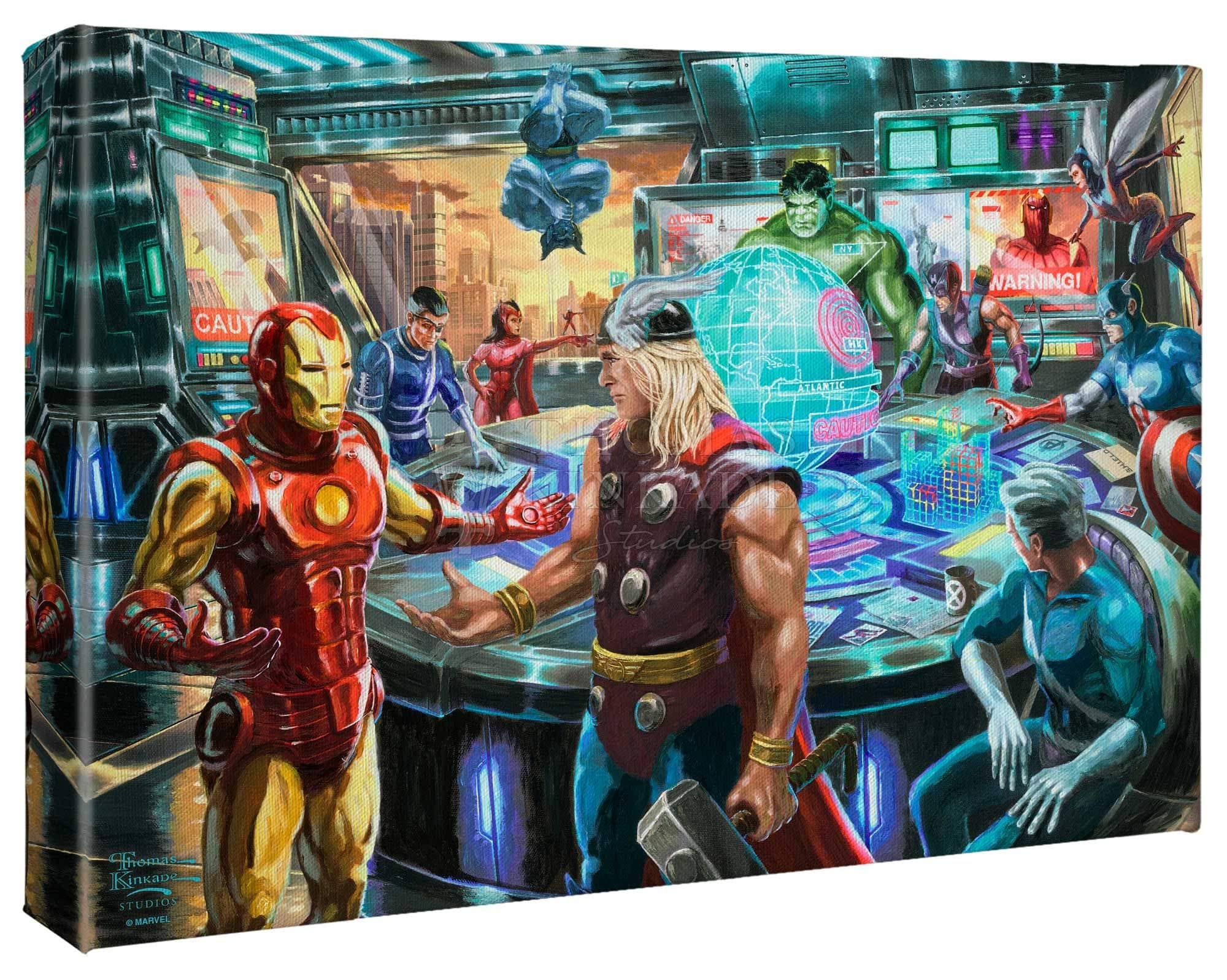 Thomas Kinkade Studios Marvel The Avengers 10″ x 14″ Gallery Wrapped Canvas