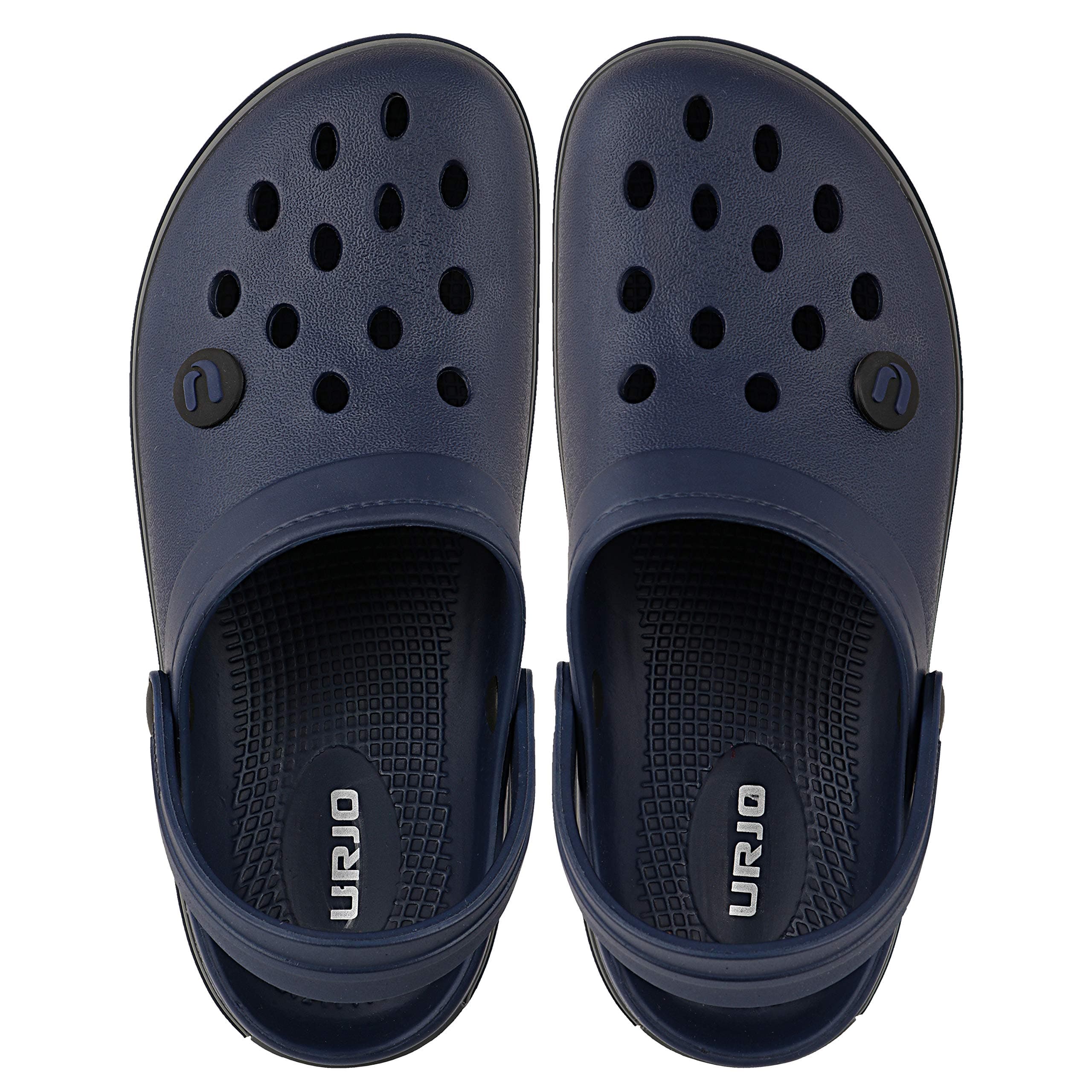 URJO Skipper Men's Clogs/Sandals with Adjustable Back Strap Ultra Soft & Flexibility Anti Skid Comfortable Waterproof Daily Mules Clogs/Sandals for Men