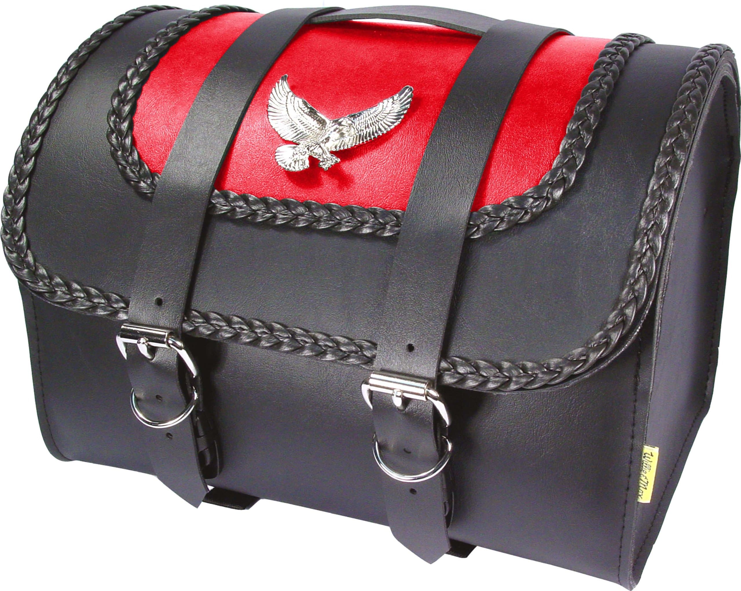 Dowco Willie & Max 58521-22 Semi-Custom Series Max Pax Red Tour Trunk with Eagle Medallion