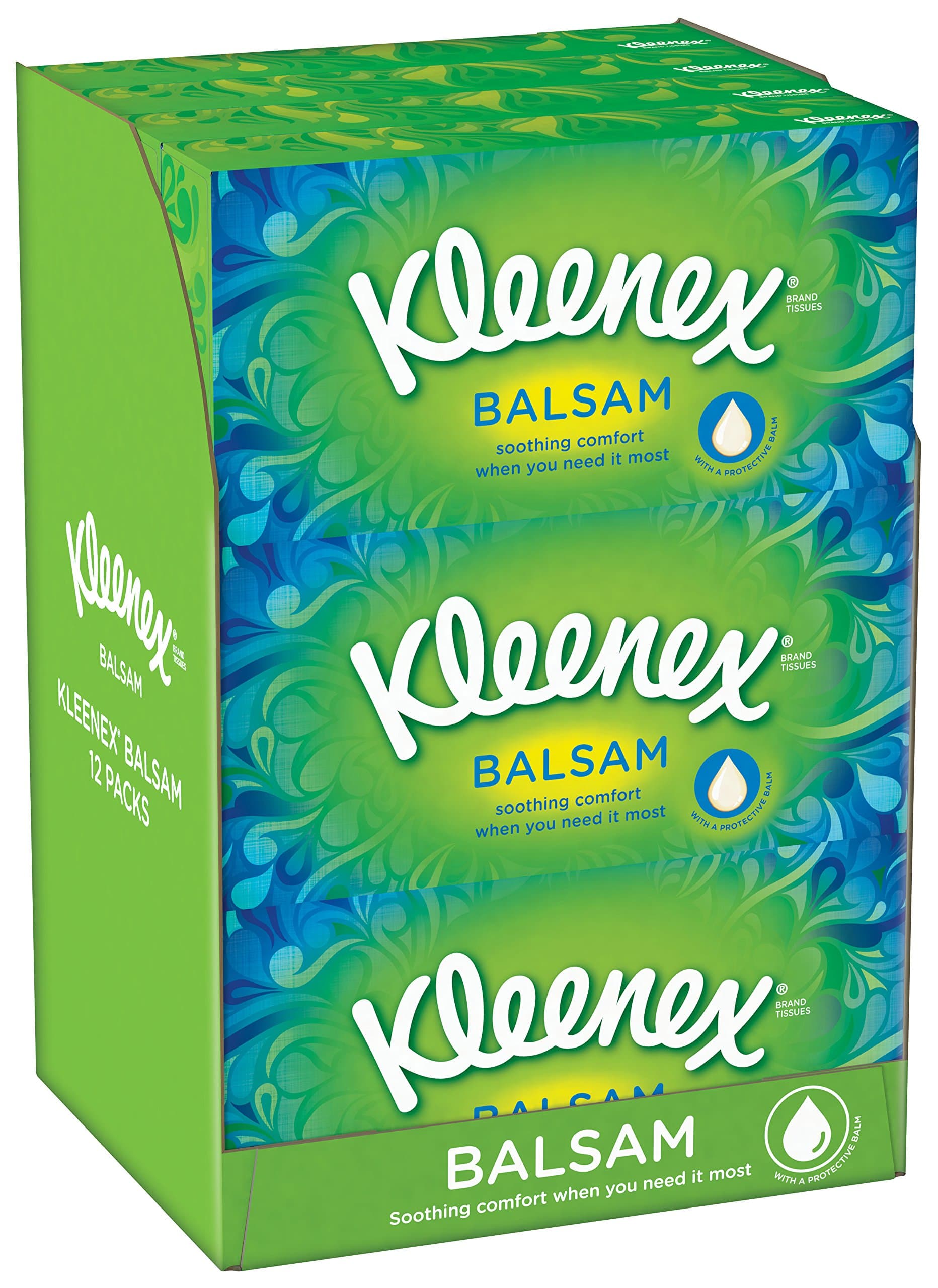 Kleenex Balsam Tissues - Pack of 12-768 Sheets in Total