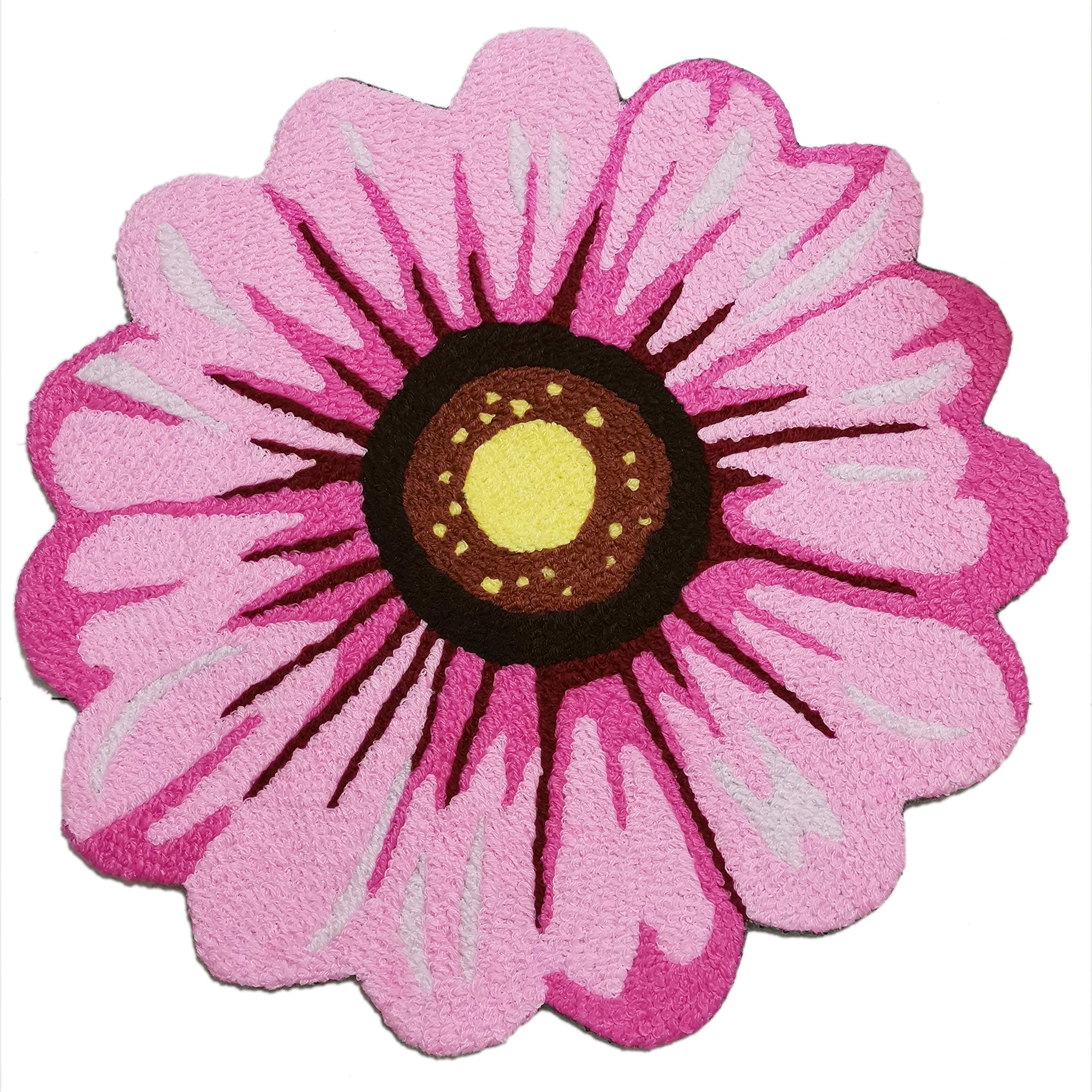 SDX Welcome Mat Cute Doormat Personalized Handmade Creative Sun Flower Door Mat (Pink Sunflower)