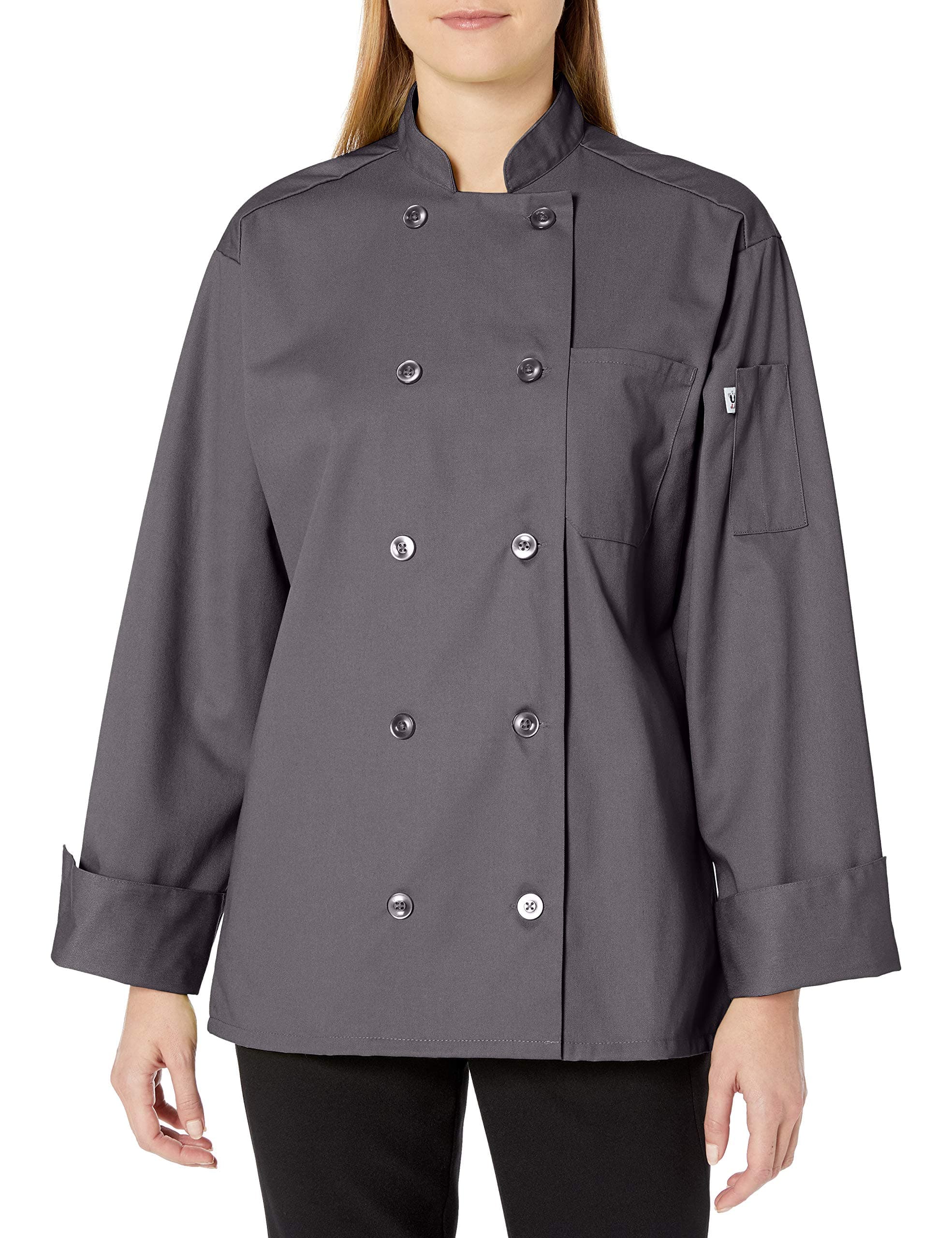 Uncommon ThreadsUnisex Orleans Chef Coat, 10 Buttons, Reinforced Tacking