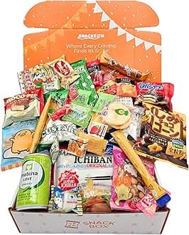 SNACKZON 44-Piece Assorted Japanese Korean Snacks Gift Set - Sweet & Savory Assortment from Japan, Korea & More