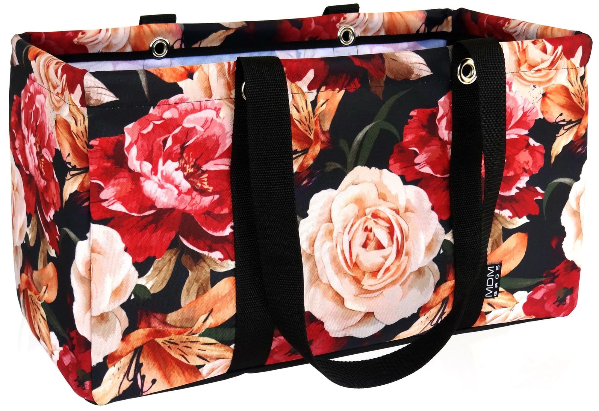 MDM Large Utility Tote Bag"Rose Garden"
