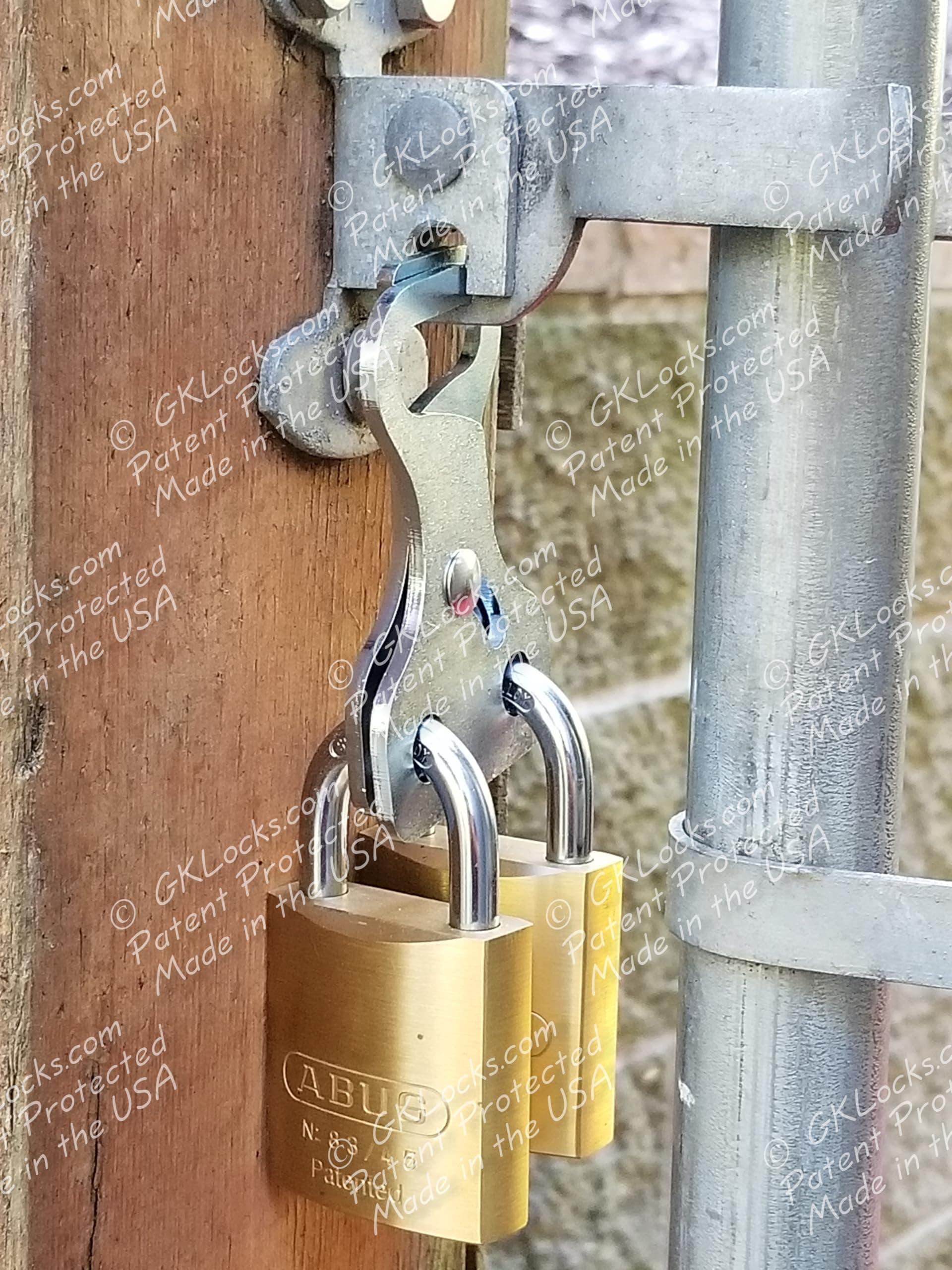 GM ELEC01 Multi User Shared Access Locking System, 2 Padlock Capacity Low Profile Hasp for Gates and Electrical Panels, Weather Resistant Steel, Industrial Grade Security, Made in USA