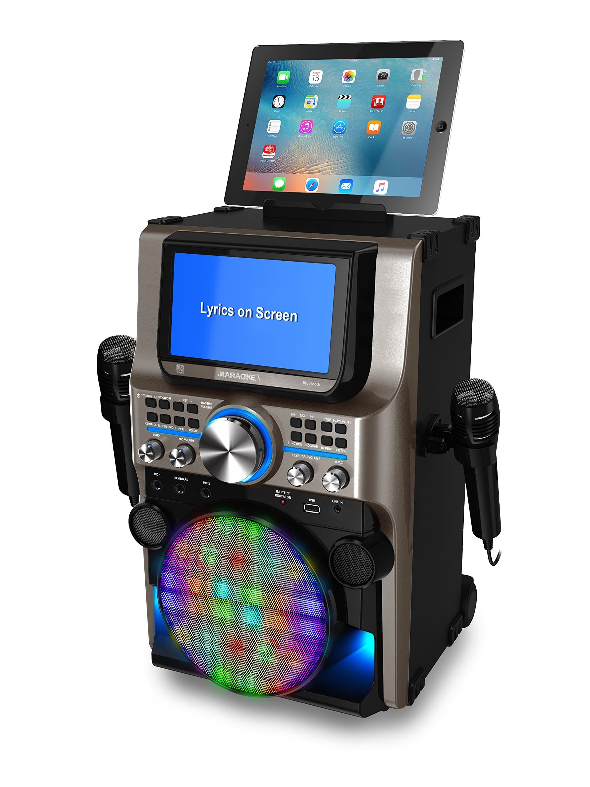 iKaraoke KS838-BT The Ultimate Bluetooth Party Machine, 7"