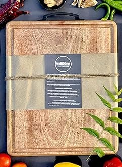 - Wood Chop Anti-Bacterial Solid Mango Wood Cutting & Chopping Board | Single-Piece, Reversible | Juice Groove | No Polish, No Dyes | Food-Grade Mineral Oil Finish | 15 × 12 × 1 Inch - 1 Year Warranty