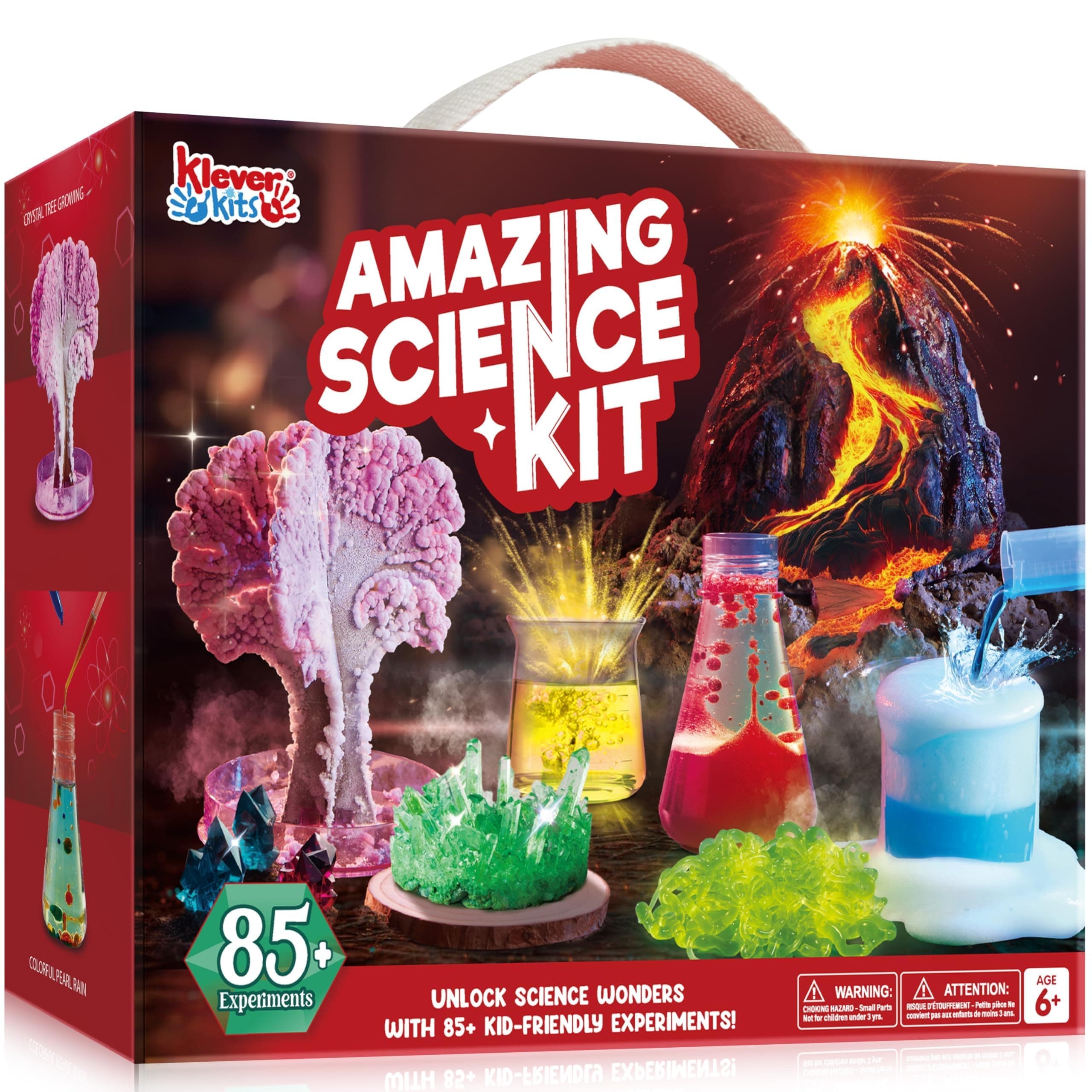 - Klever Kits Amazing Science Kits- 85+ Experiments Educational Toys, STEM Activities with Erupting Volcano and Growing Crystal Tree for Kids Aged 6 7 8+