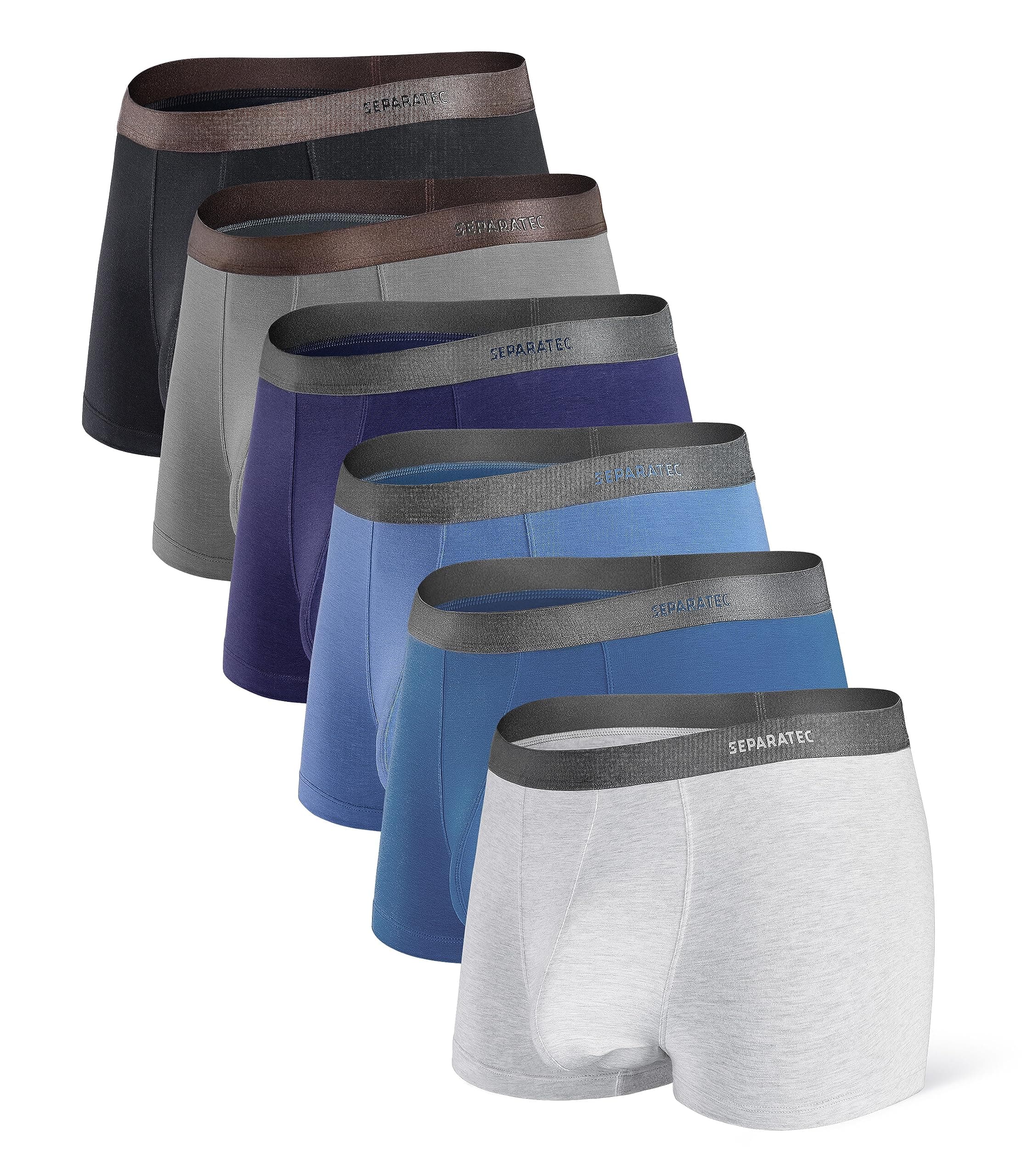 SeparatecMens Trunks Underwear with Dual Pouch, Soft Breathable Rayon Made from Bamboo Trunk Underwear for MenThe Forest Stewardship Council