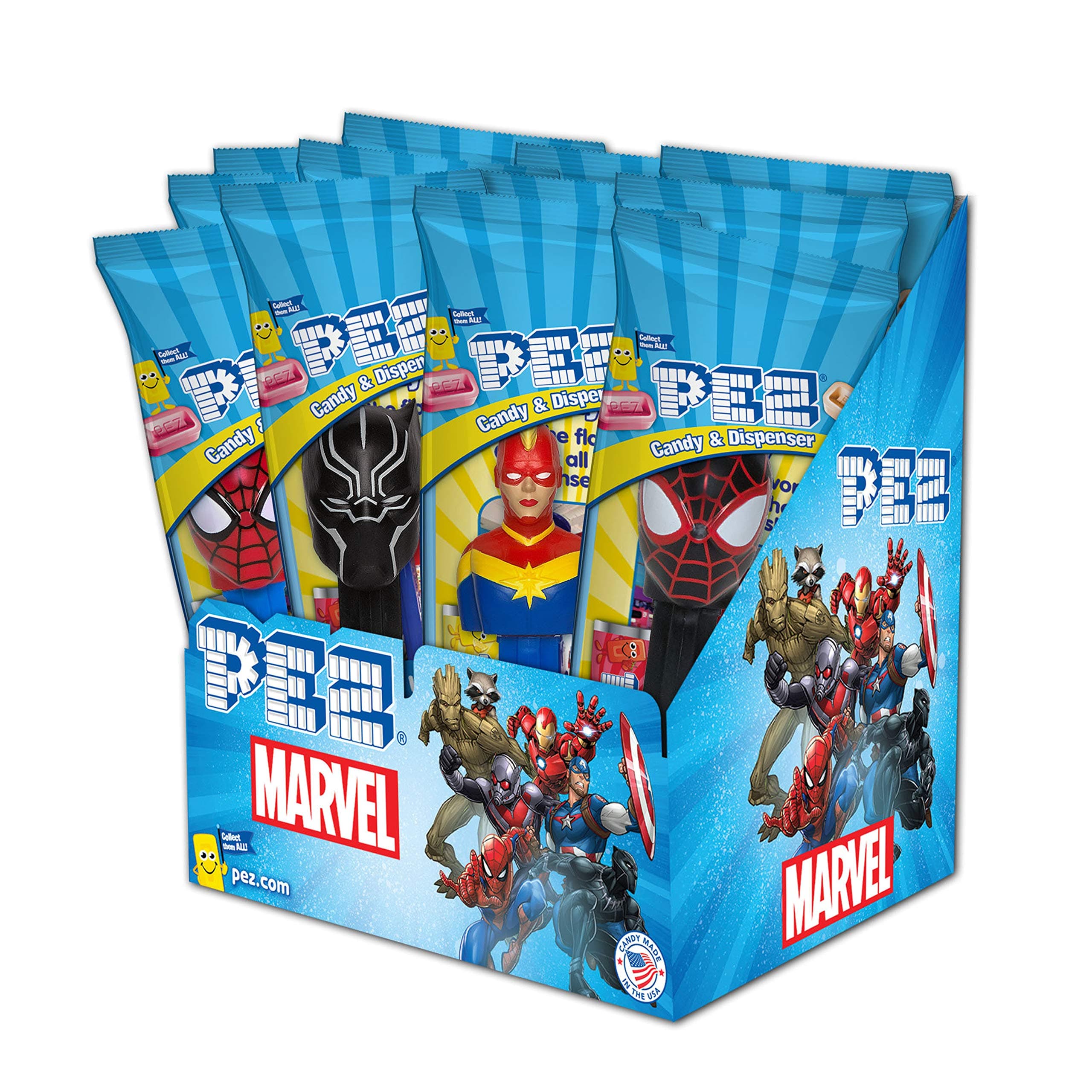 Candy, Marvel Assortment (Pack of 12, individually wrapped)