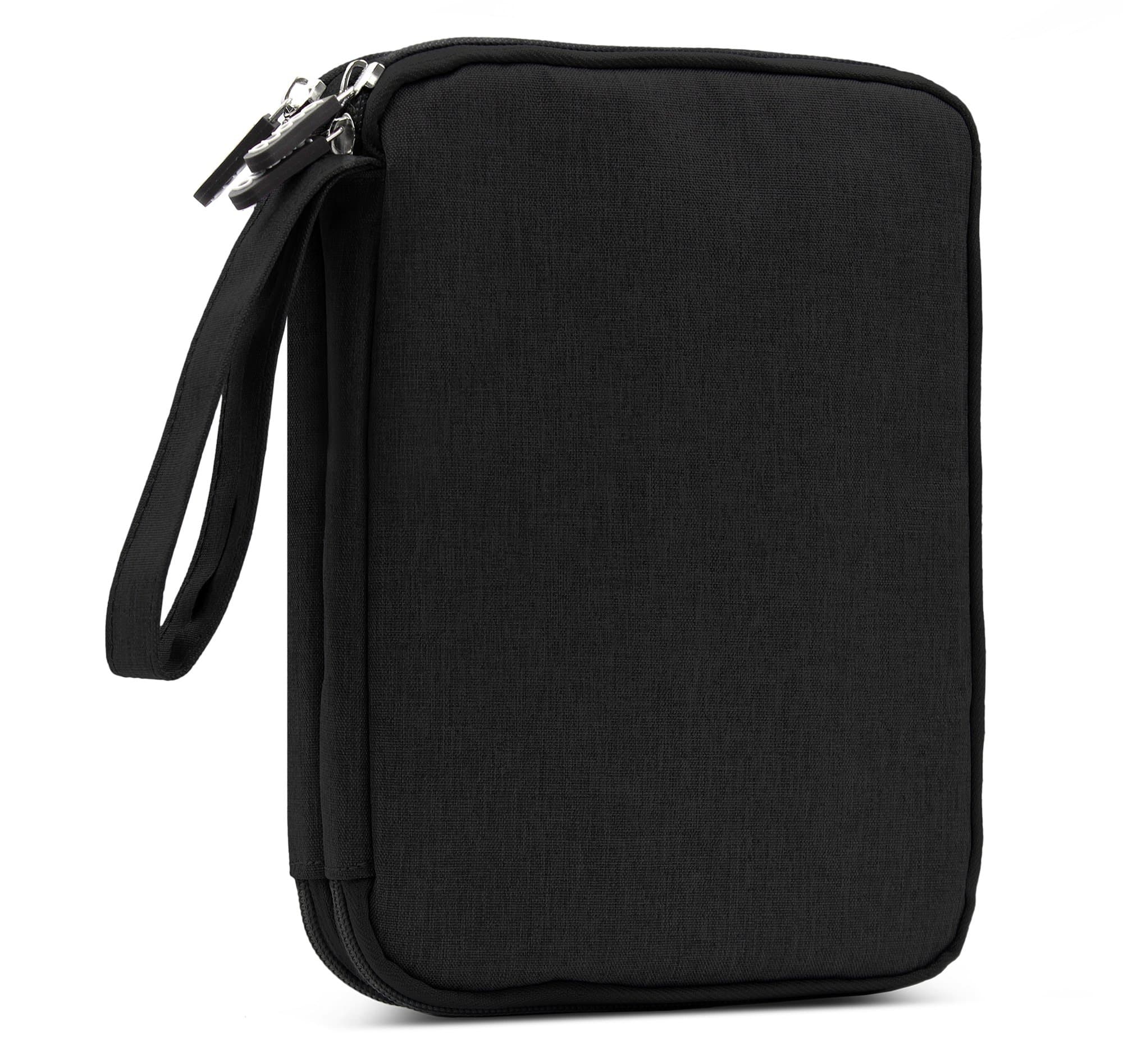 BAONA Gadget Bag Organizer, Double Layer Travel Wire Bag Various USB Cable, Earphone Wire, SD Card, Hard Drive, Power Bank, iPhone Ipad Mini (up to 7.9'') -Black