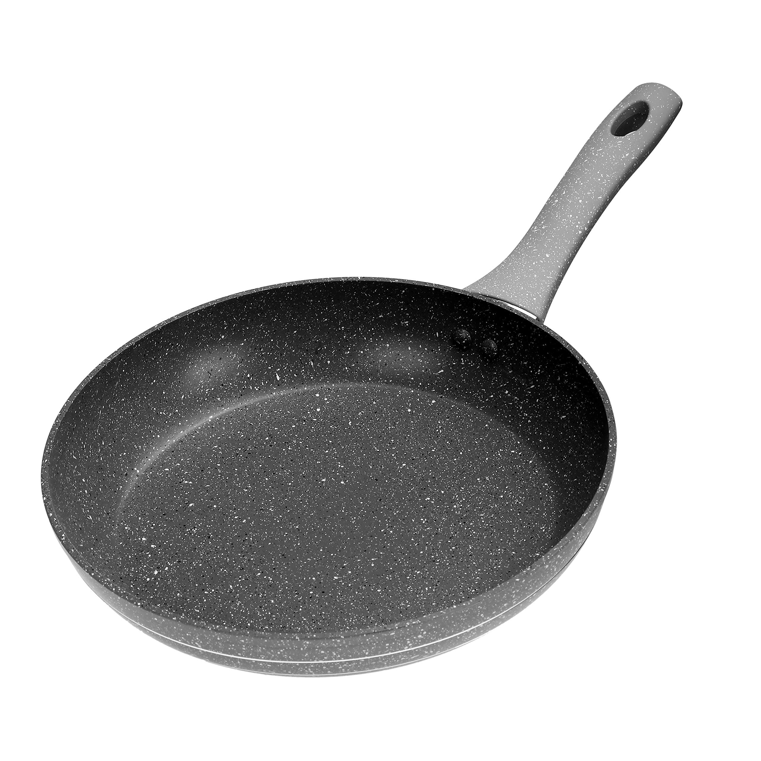 RoyalfordFrying Pan with Durable Granite Coating – Induction Safe Non-Stick Frying/Saute Pan, Forged Aluminium Build – 3.8MM Induction Bottom – Skillet Fry Pan, Aluminium Build, 30CM, Grey