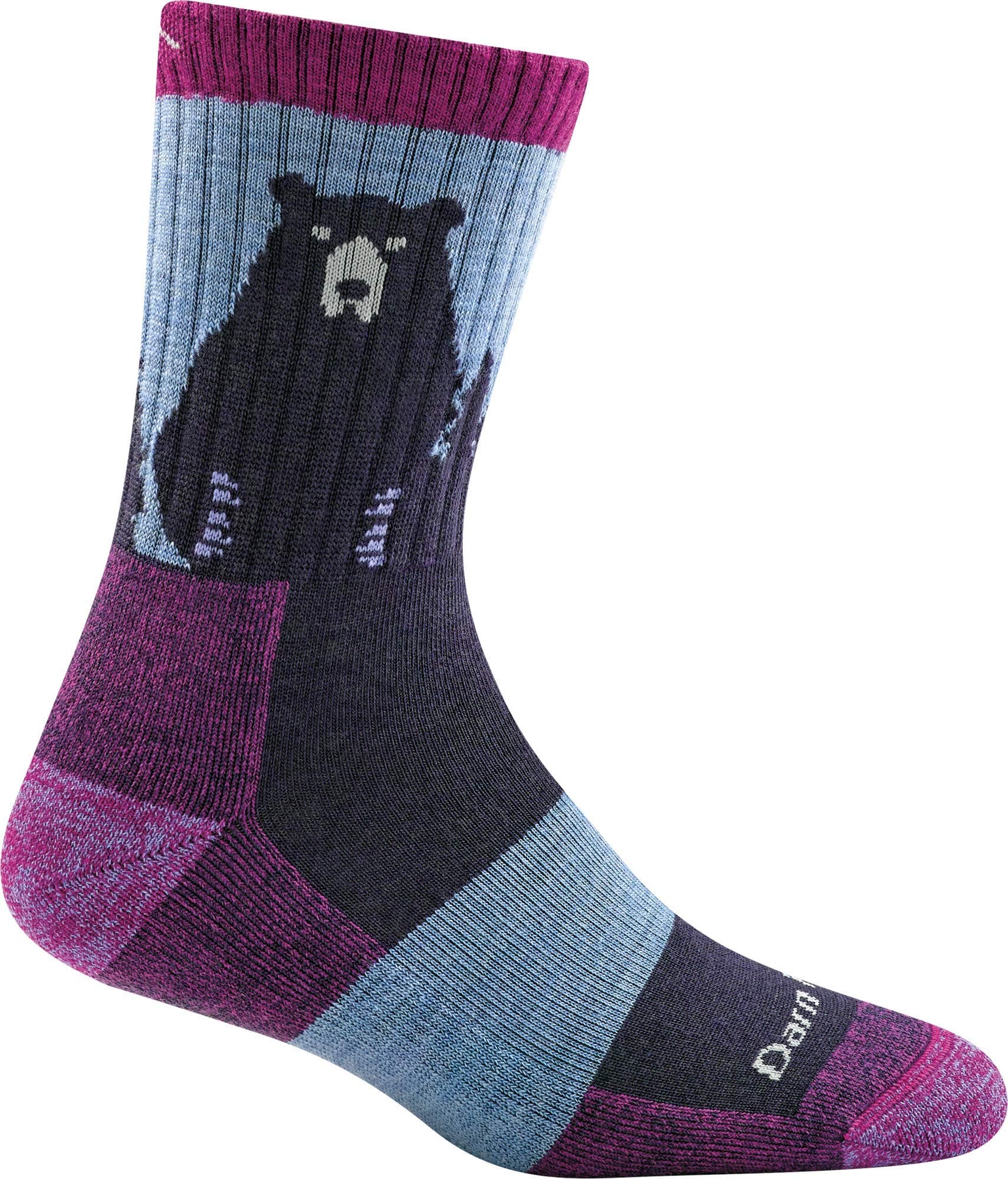 Darn Tough Vermont Women's Bear Town Micro Crew Lightweight With Cushion Socks (pack of 2)