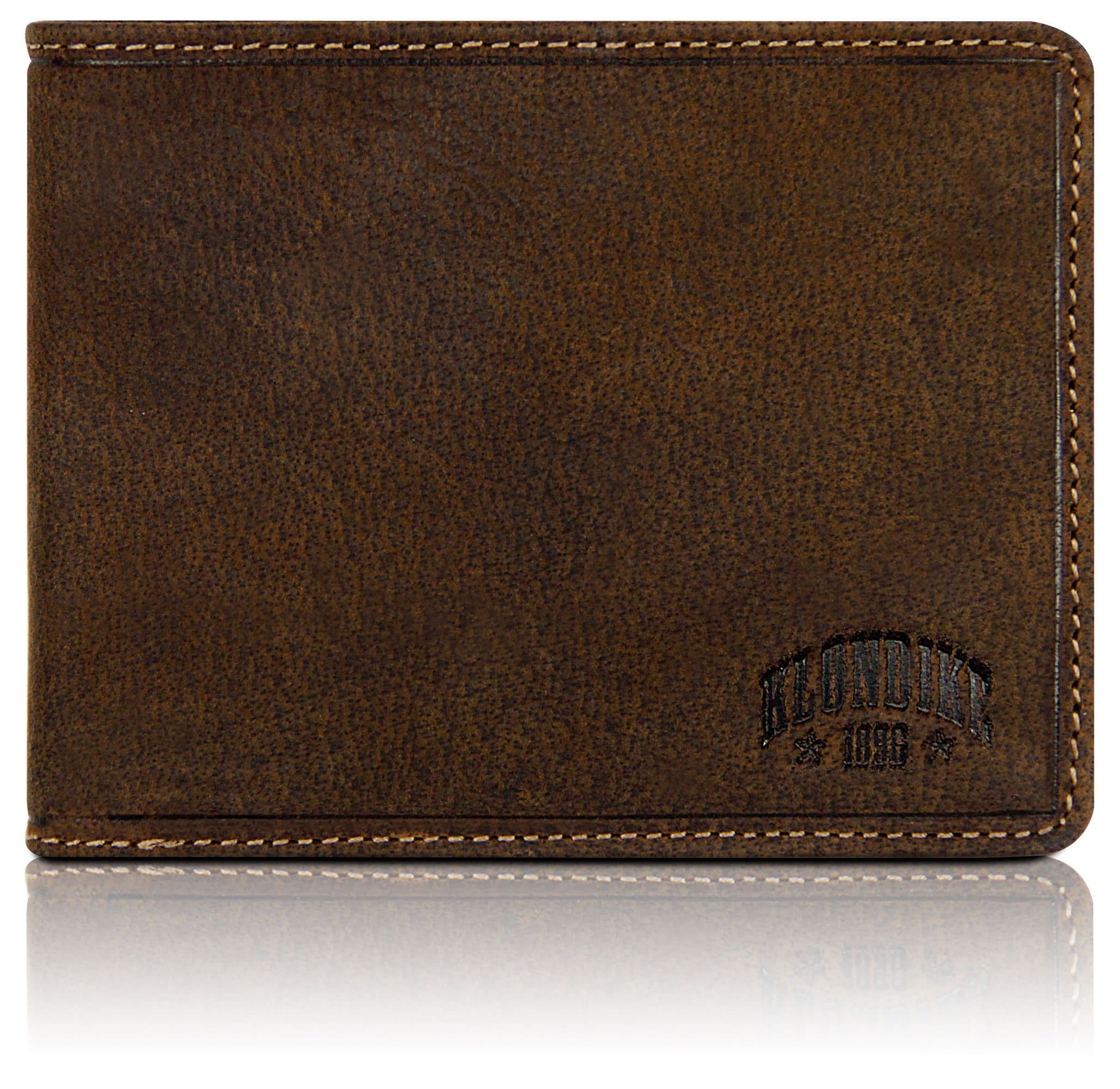 Klondike 1896 'Peter' Men's Leather Wallet Briefcase, Brown