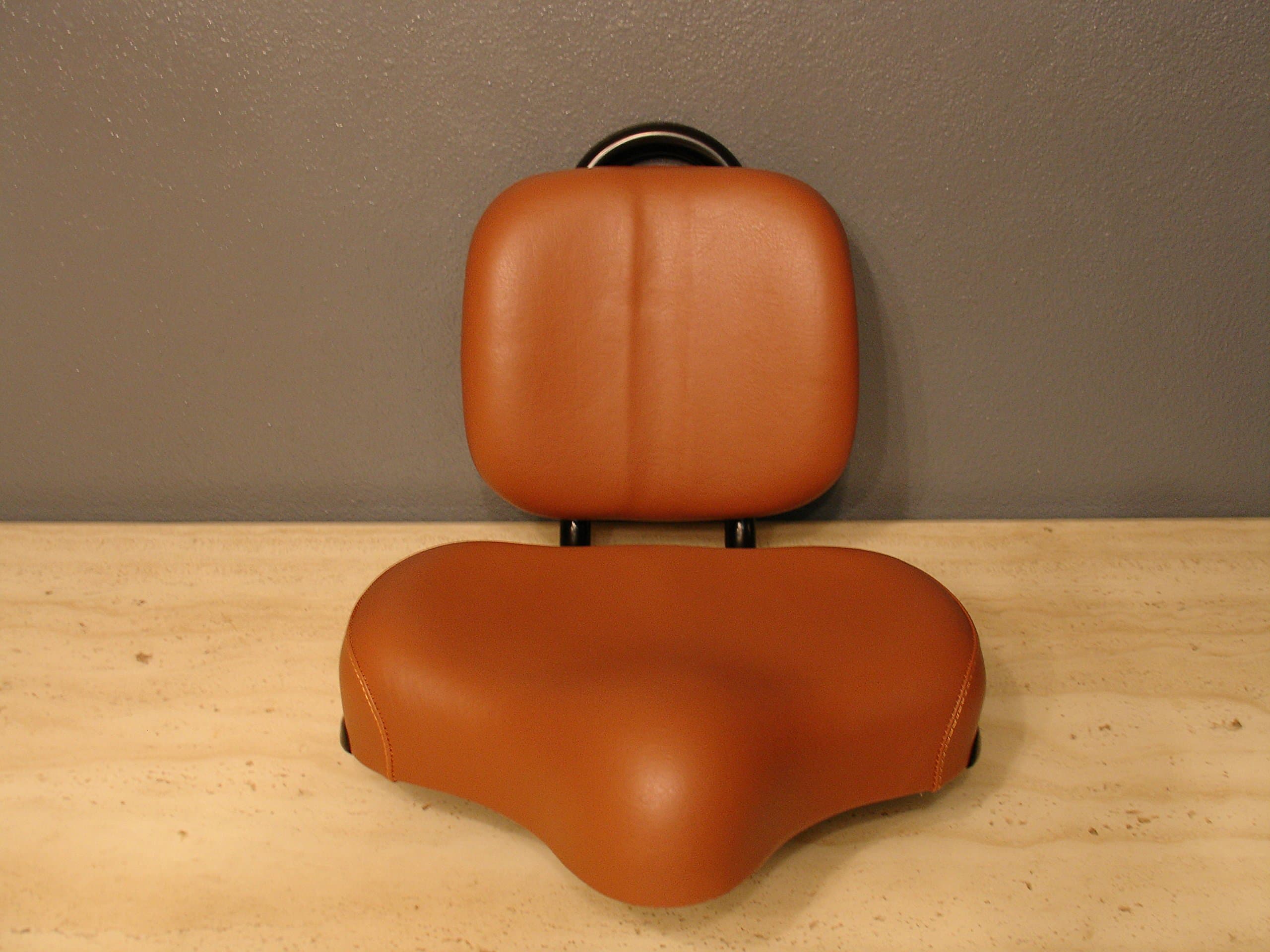 MICARGI Bicycle Seat Saddle Backrest Large Comfort Adjustable Brown