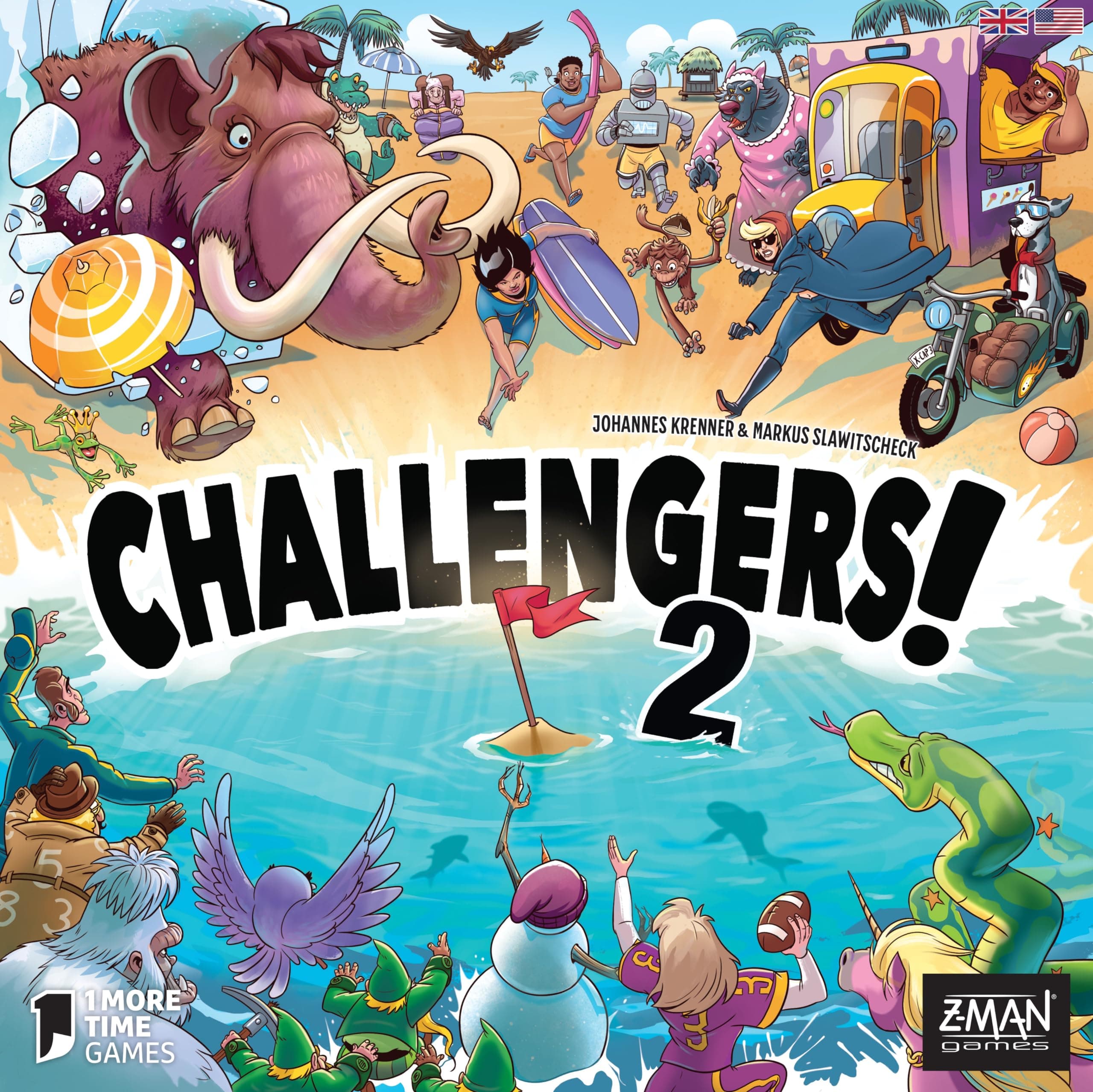 Z-Man Games | Challengers! Beach Cup | Board Game | Ages 8+ | 1-8 Players | 45 Minutes Playing Time