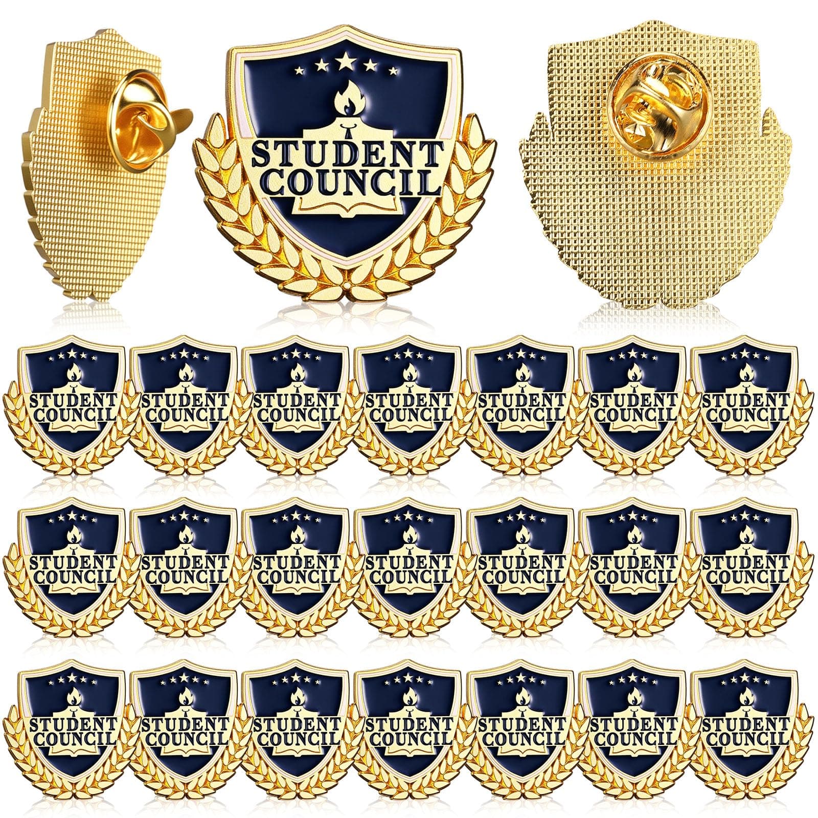 24 Pcs Award Lapel Pins Bulk Academic Recognition Lapel Pins Academic Honors Enamel Graduation Gift for Student