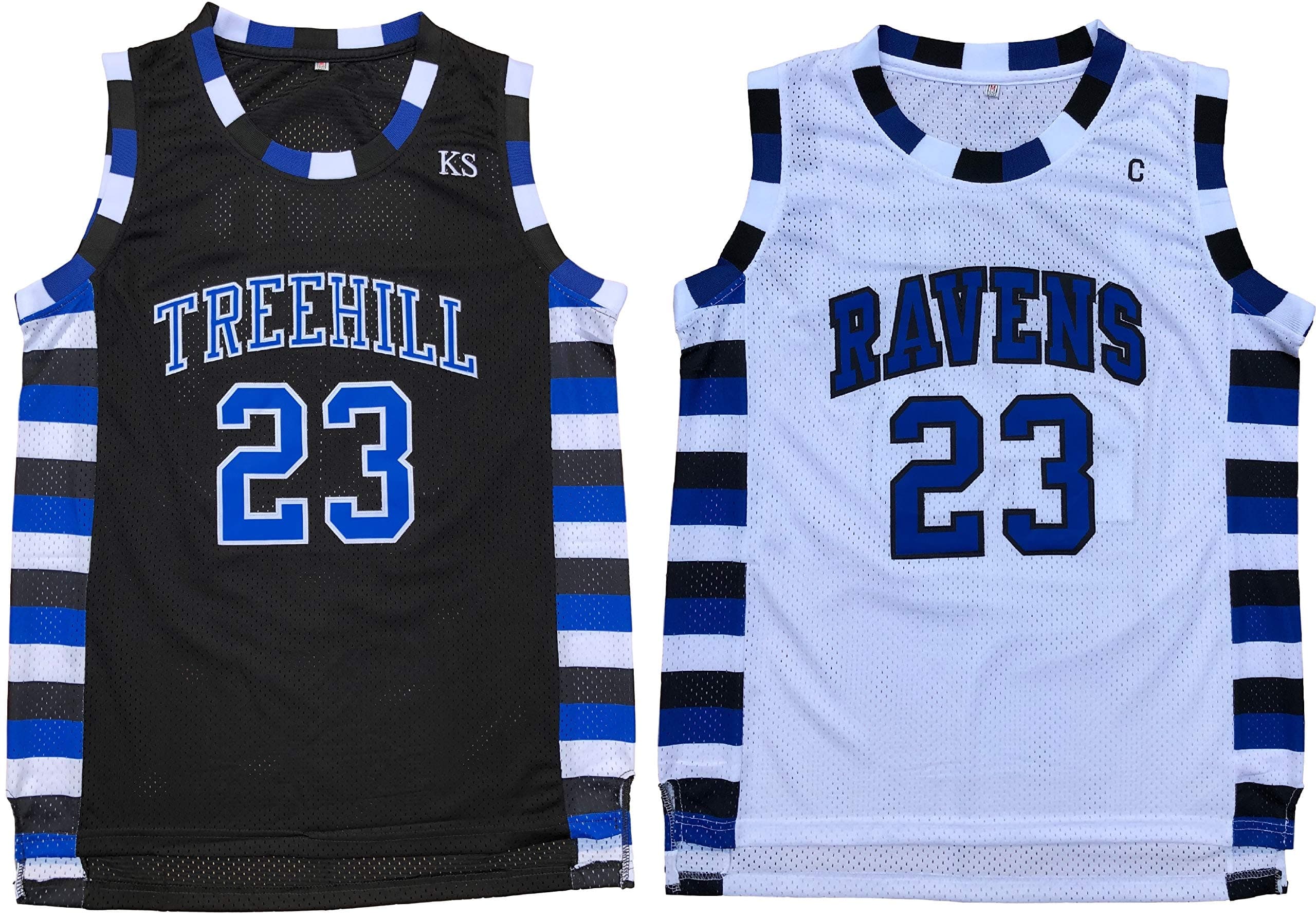 Nathan Scott #23 One Tree Hill Ravens Throwback Basketball Jersey S-XXL (Small, White)