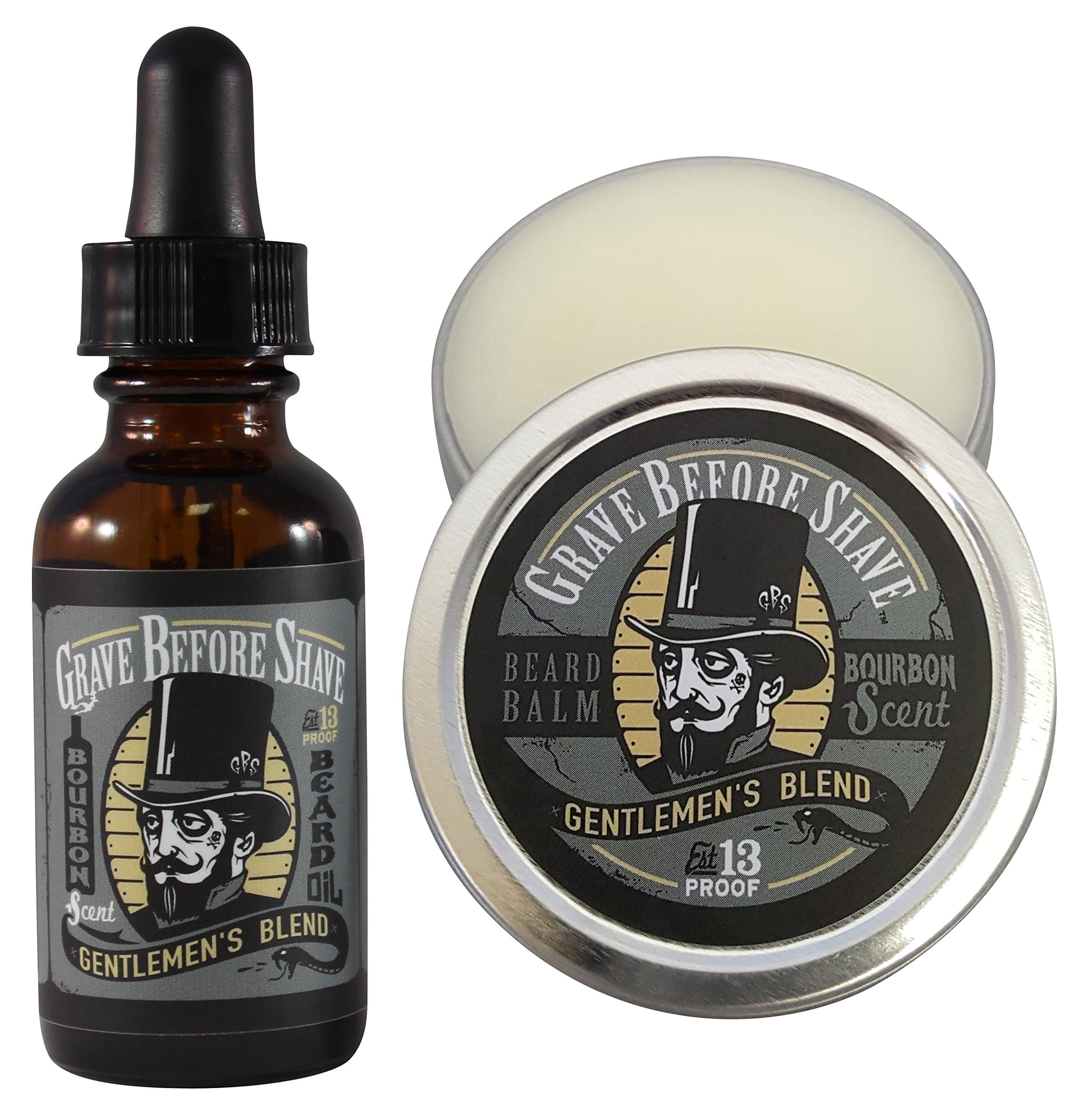 Gentlemen's Blend Beard Pack with Beard Balm and Beard Oil (Bourbon/Sandalwood Scent)