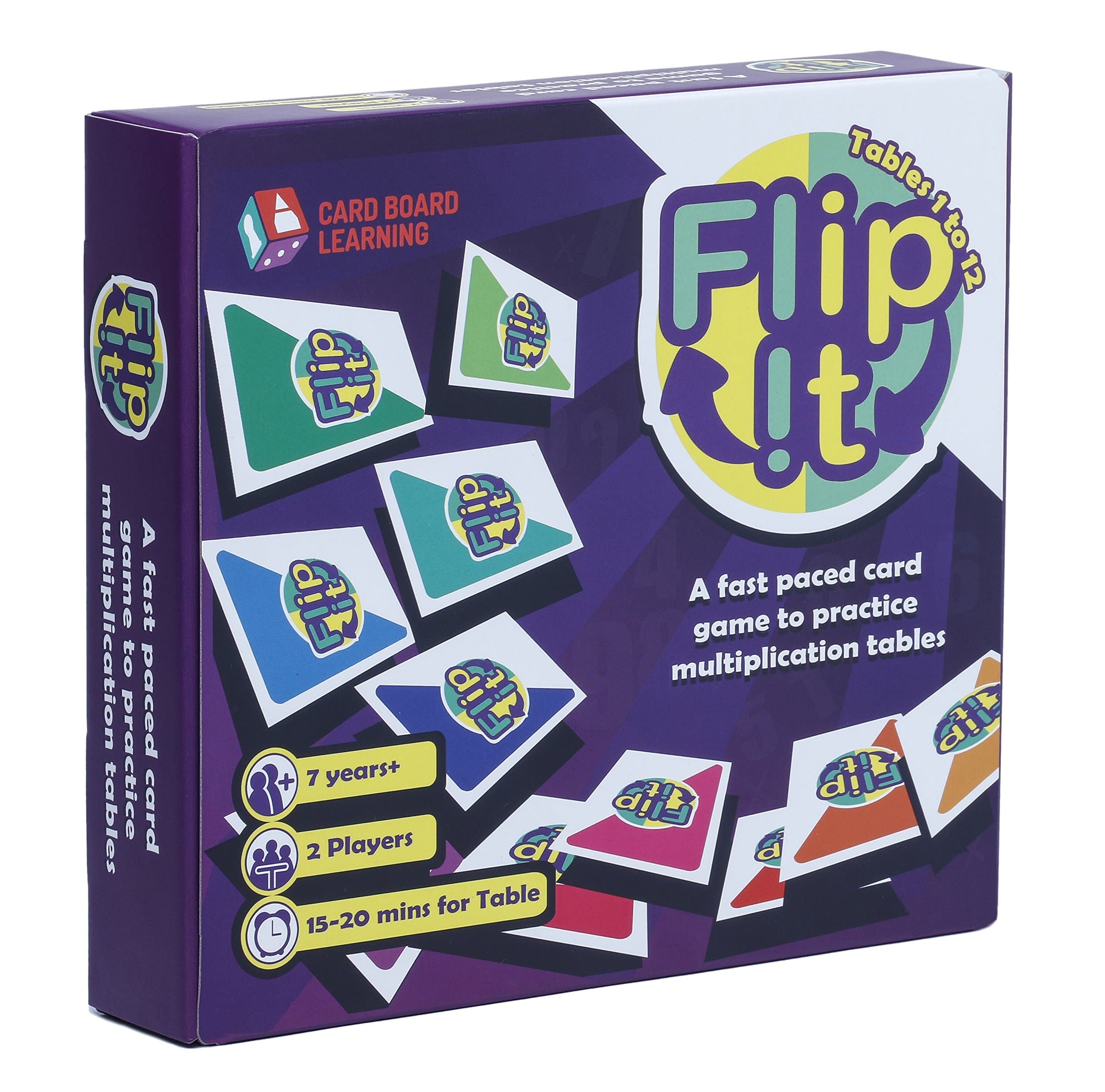 FLIP IT Multiplication Card Game – Fast Paced Card Game to Practice Multiplication Tables 1 to 12 for boys and girls ages 7 and above