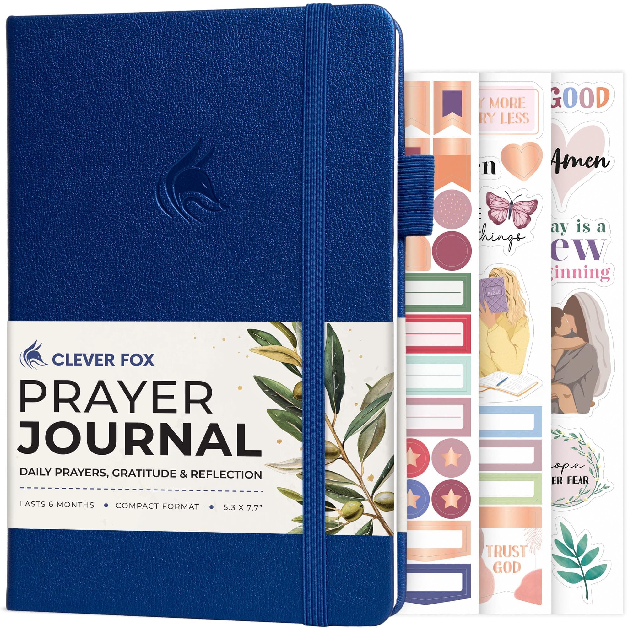 Prayer Journal – Daily Devotional & Gratitude Notebook – Religious Planner & Gods Book – Faith Based Gifts & Accessories (Mystic Blue)