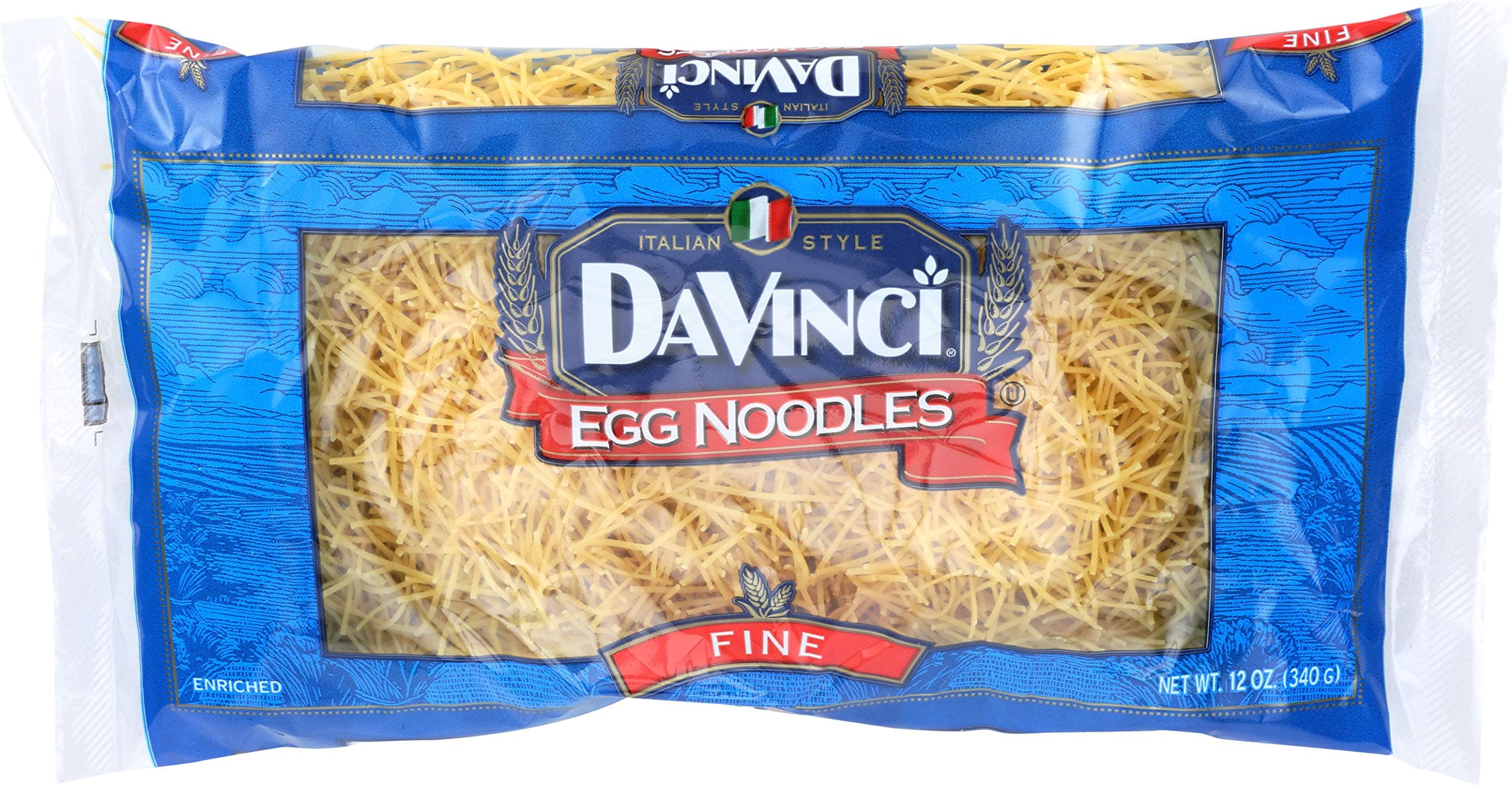 DaVinci Egg Noodles Fine, 12-ounces (Pack of12)