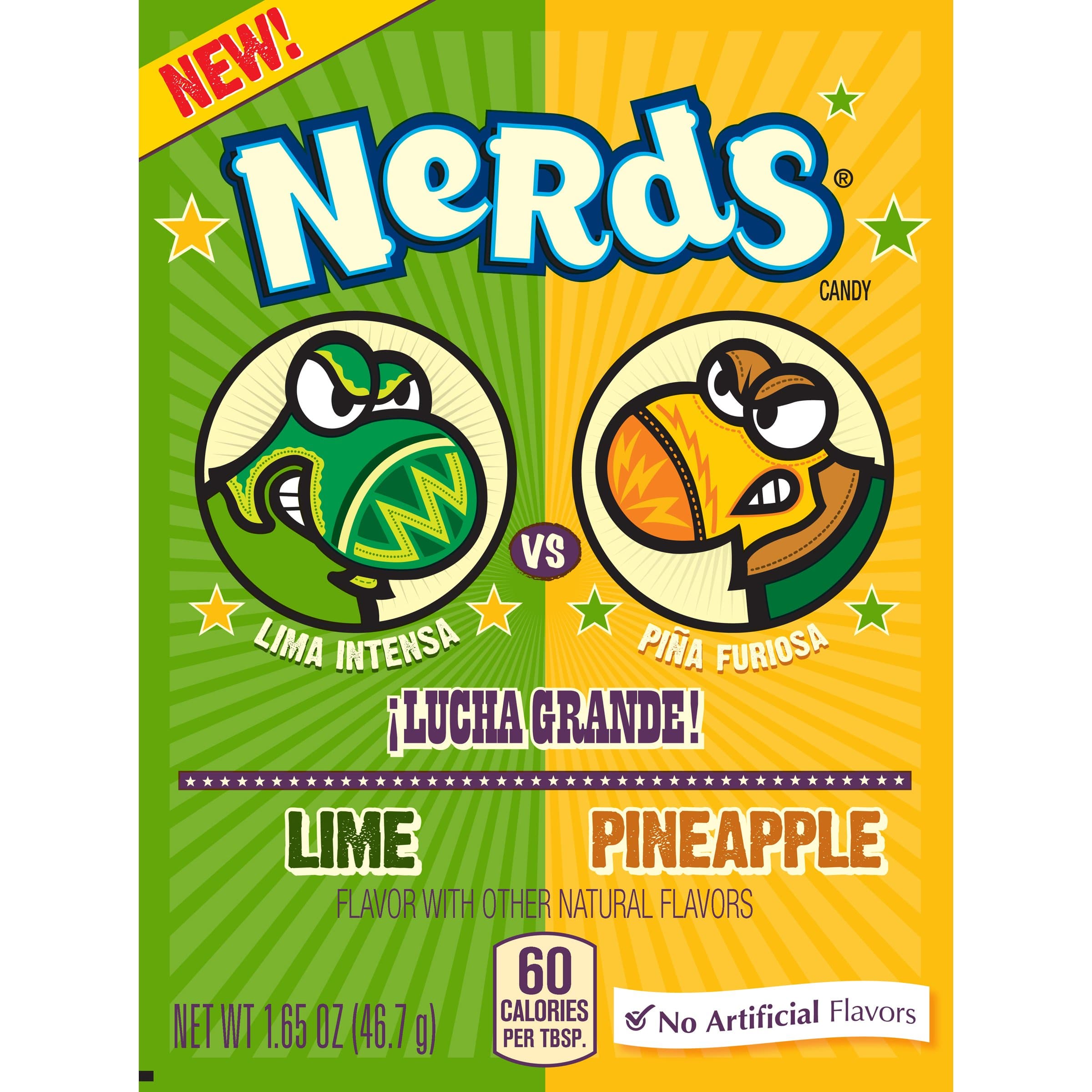 Nerds Dulceria Lime and Pineapple Candy 1.65 Ounce Box, 24 Count