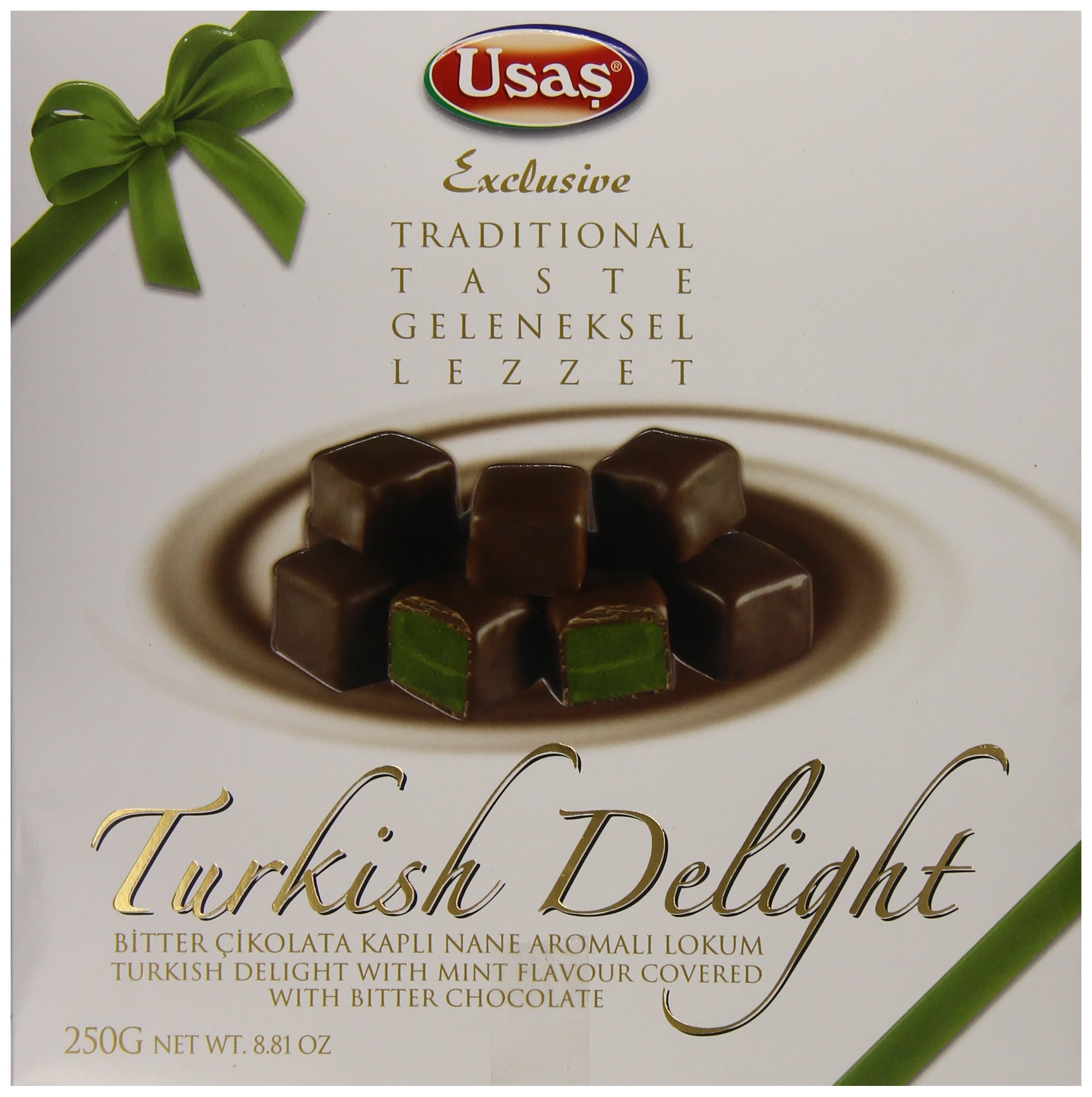 Usas Turkish Delight, Dark Chocolate Covered Mint, 8.8 Ounce
