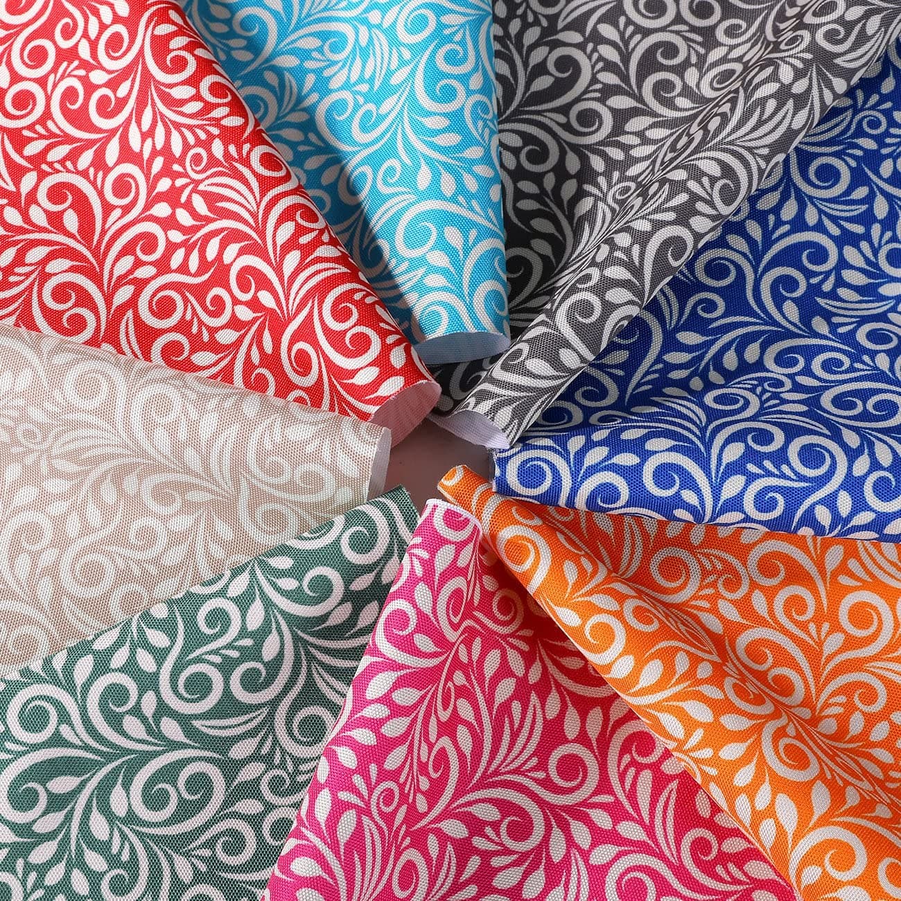 Waterproof Canvas Fabric Heavy Duty Floral Vine Pattern,2 Colour Seamless Decortaive Design,Thick Outdoor Material,Water Repellent Upholstery Cover,8 Colours.Neotrims. [Graphite Grey, Sample]