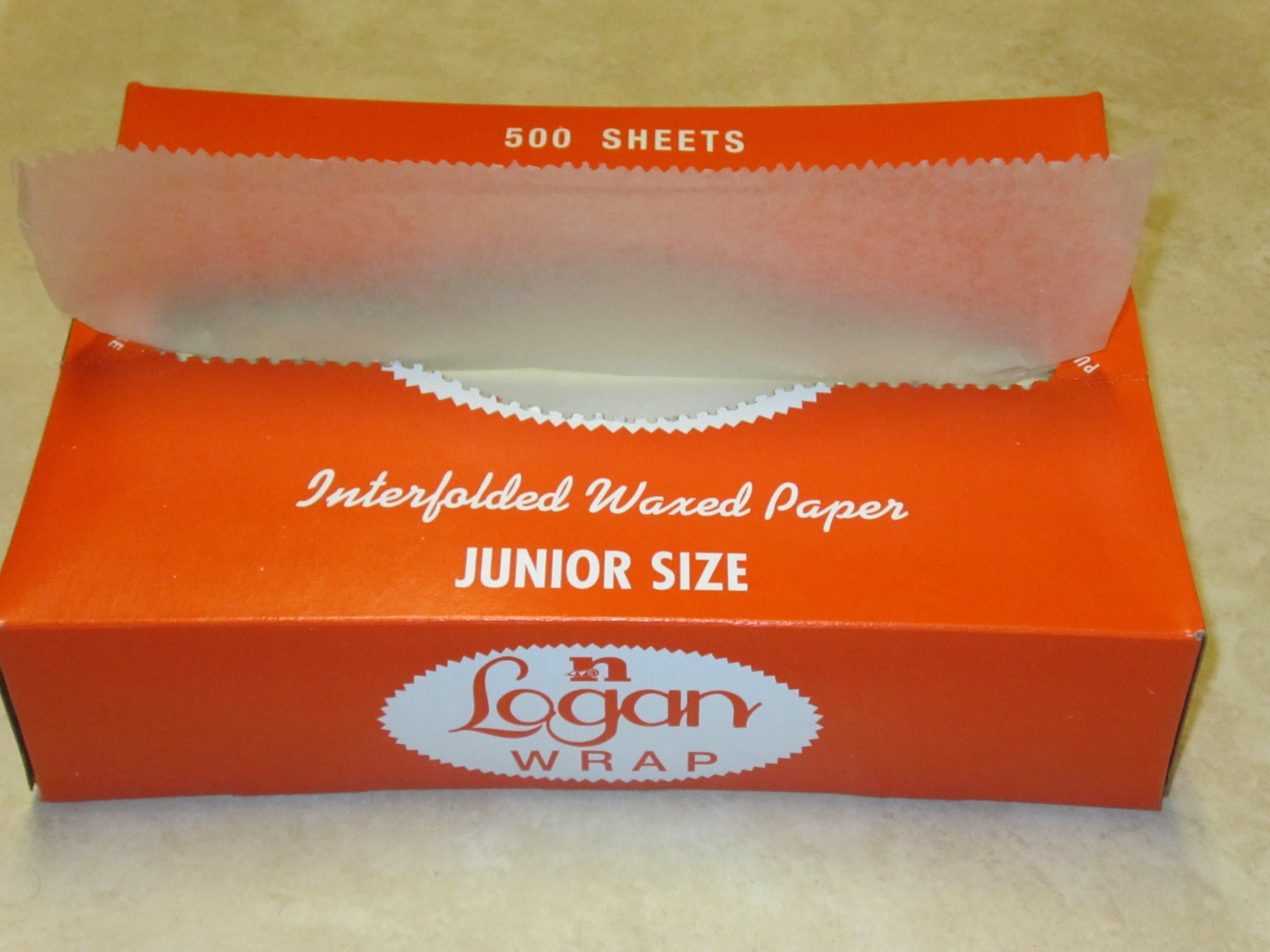 10 3/4" Length X 8" Width, LOGAN Wrap NORPAK Interfolded Wax Paper 500 Sheets