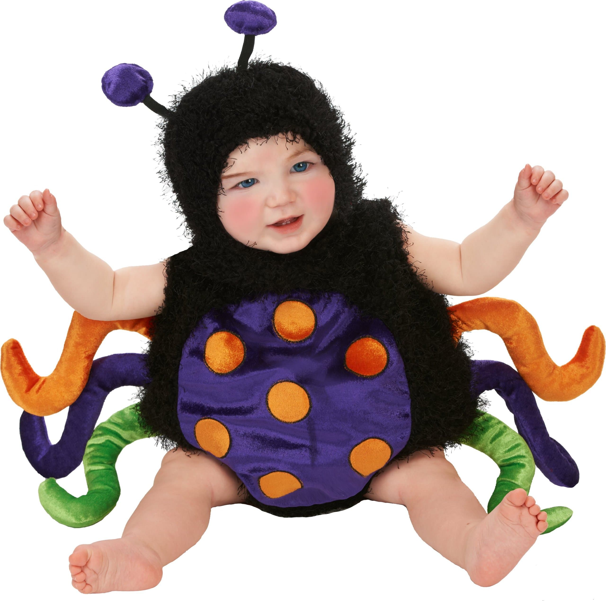 Just Pretend KidsInfant Romper, 6-12 Months, Spider-Multi