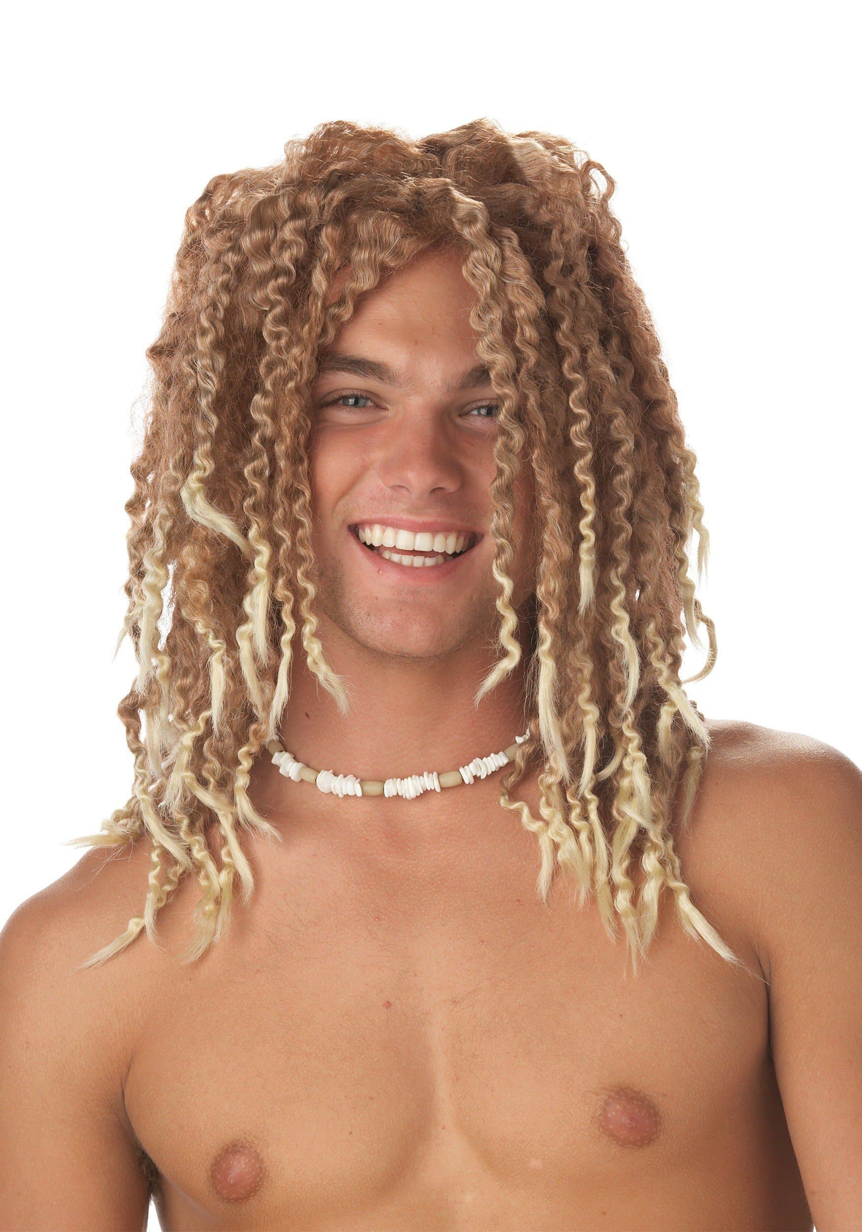 Blonde highlighted auburn mix dreadlock "BEACH BUM" wig One size