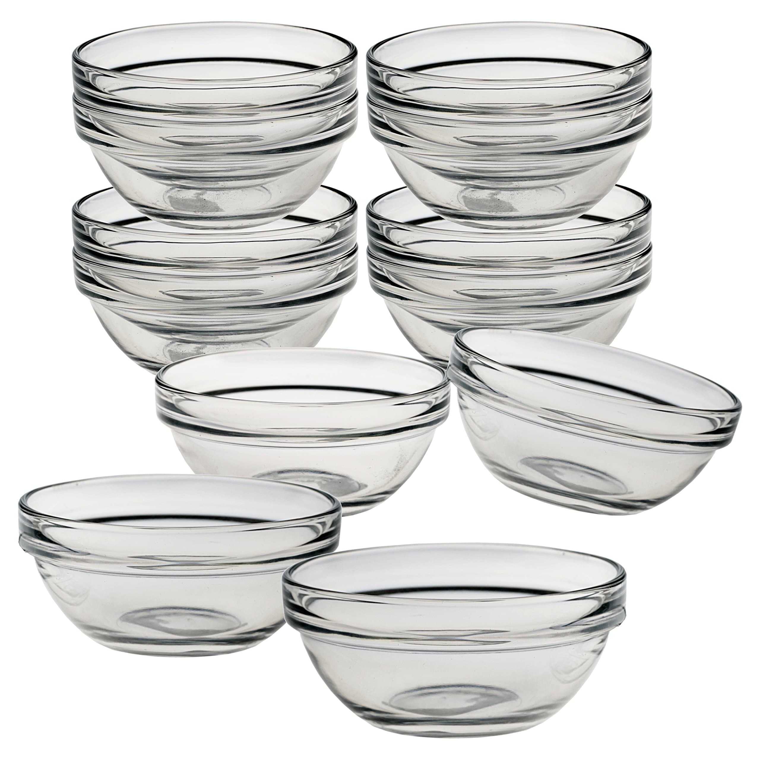 LuminarcStackable 3-1/2 Inch Pinch Glass Bowl, Set of 12