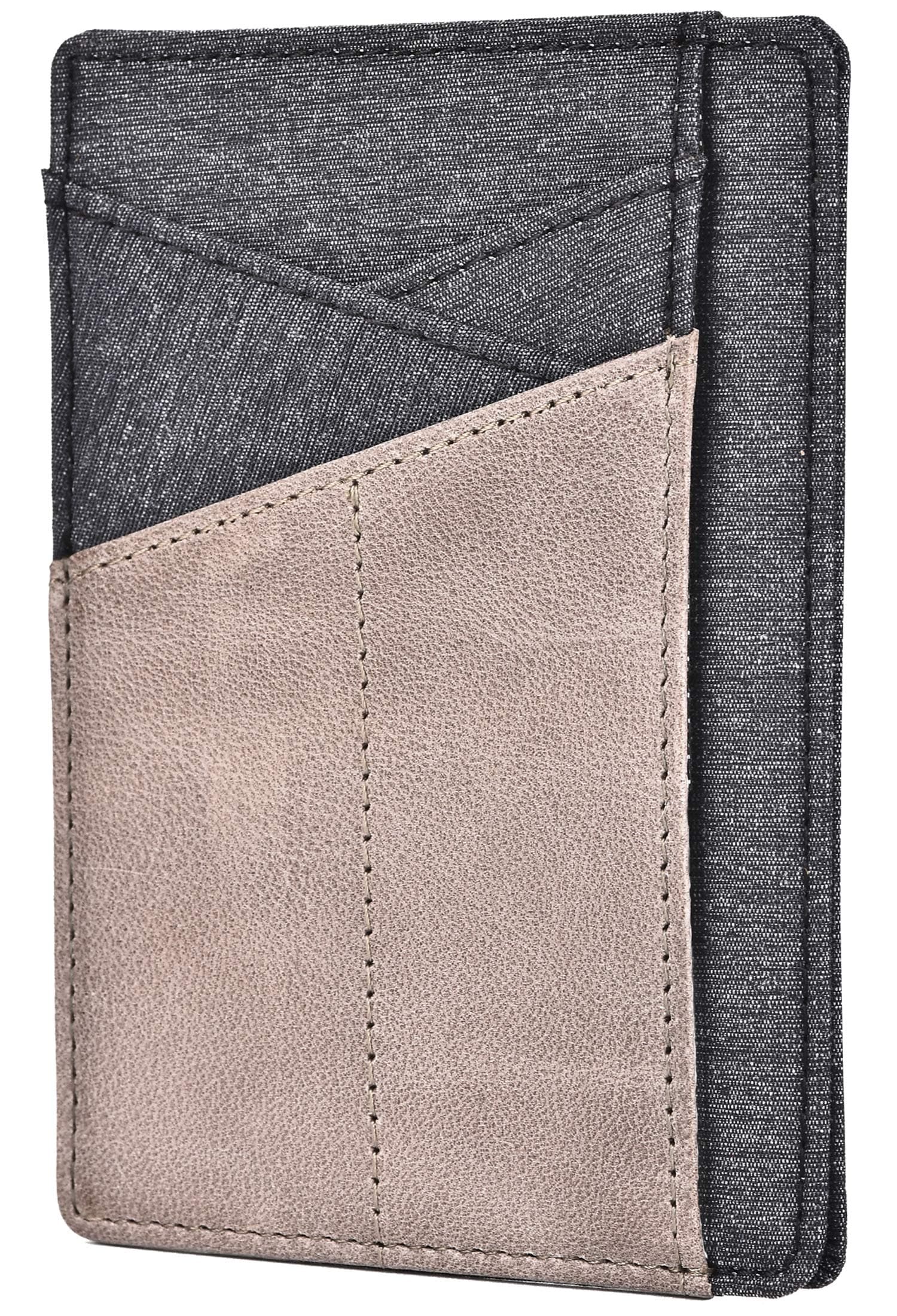 Slim Wallet Front Pocket Minimalist Genuine Leather RFID Blocking Card Holder