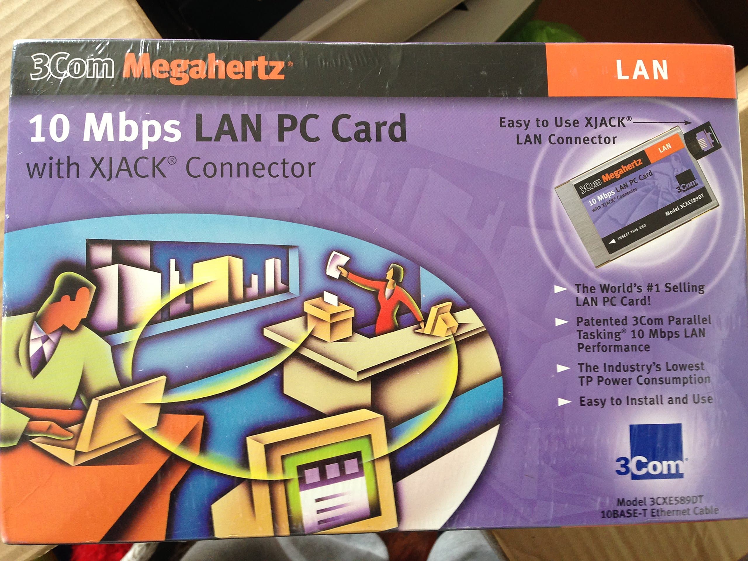 Megahertz 10mbps Lan Pc Card with Xjack Connector