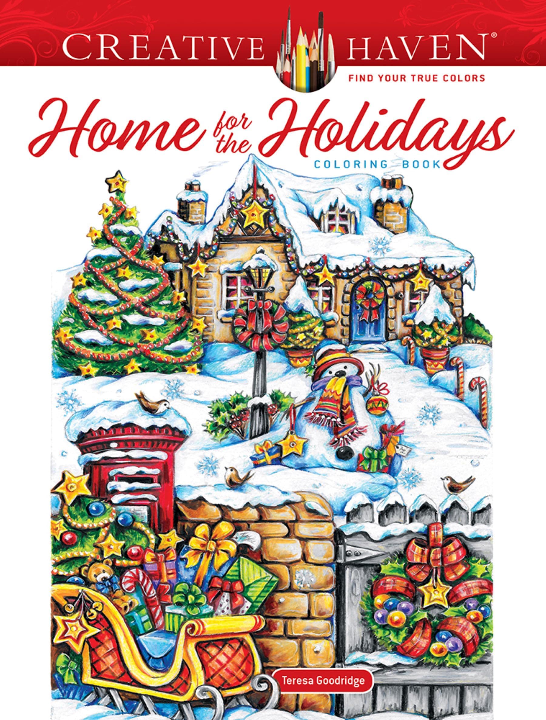 Dover Creative Haven Home for the Holidays Coloring Book