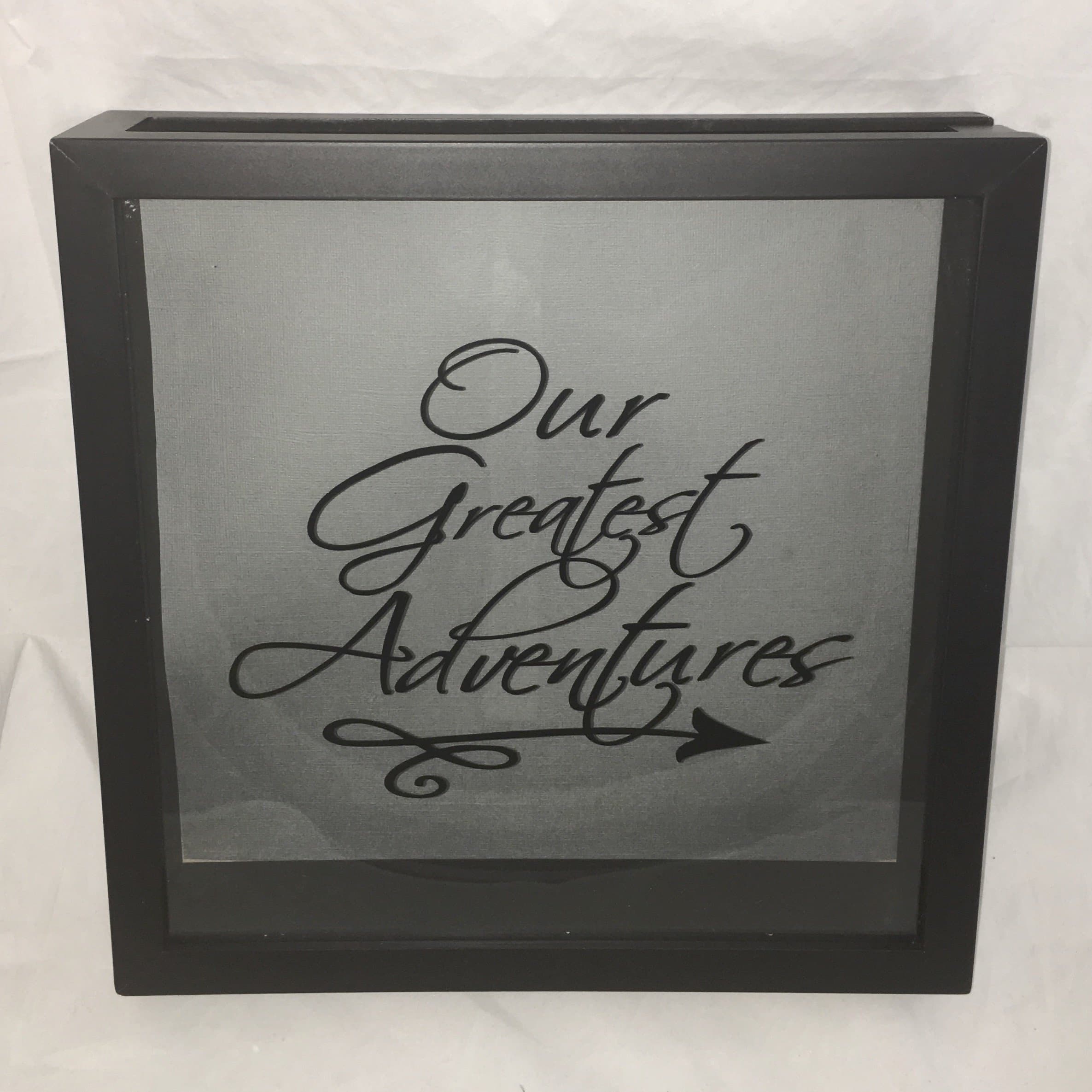 12x12 Ticket Stub Holder, Admit Two Keepsake and Souvenir Display, Wedding or Anniversary Gift (Our Greatest Adventures)