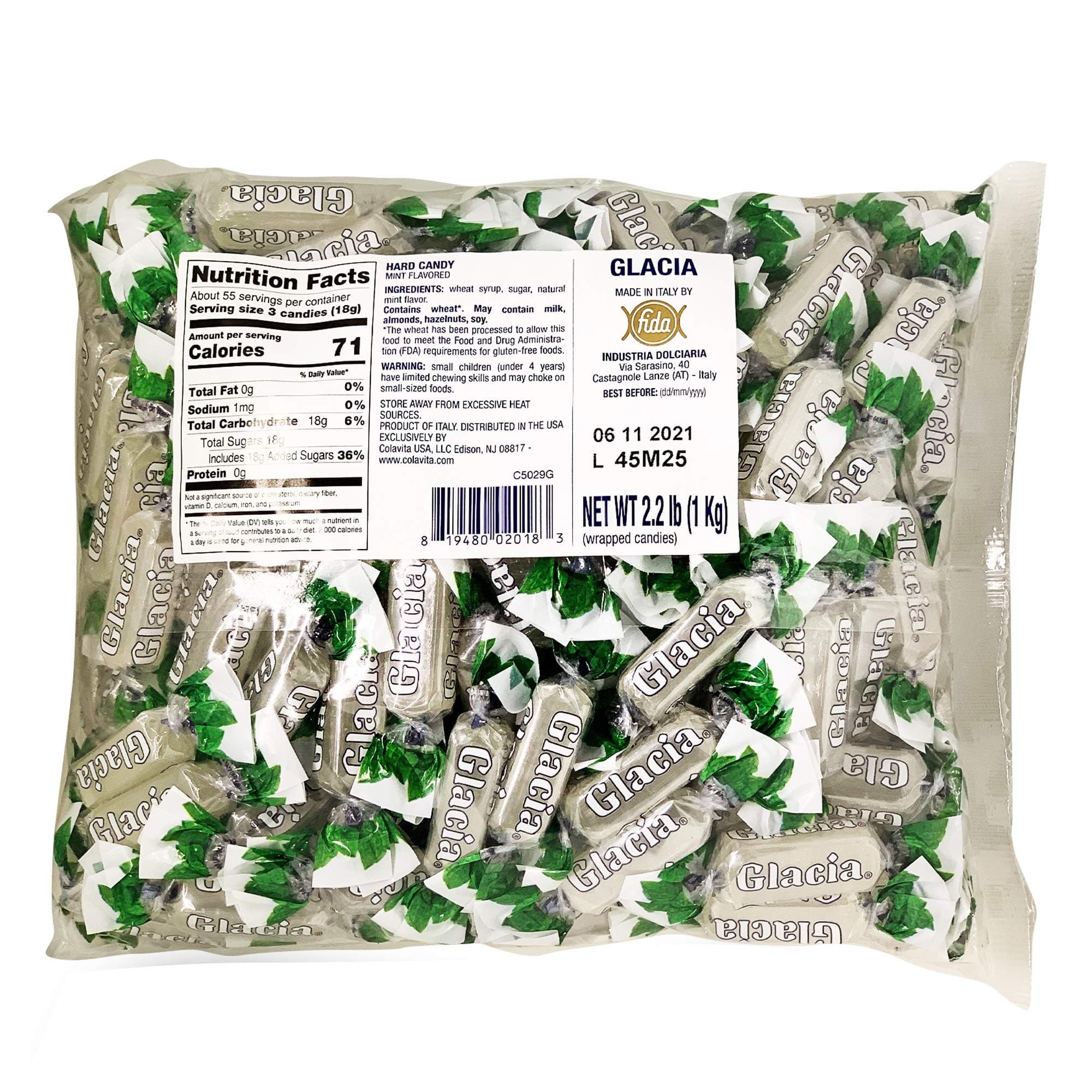 Glacia Mint Candy 2.2 lb (35 ounces/ 1 kilo) bag