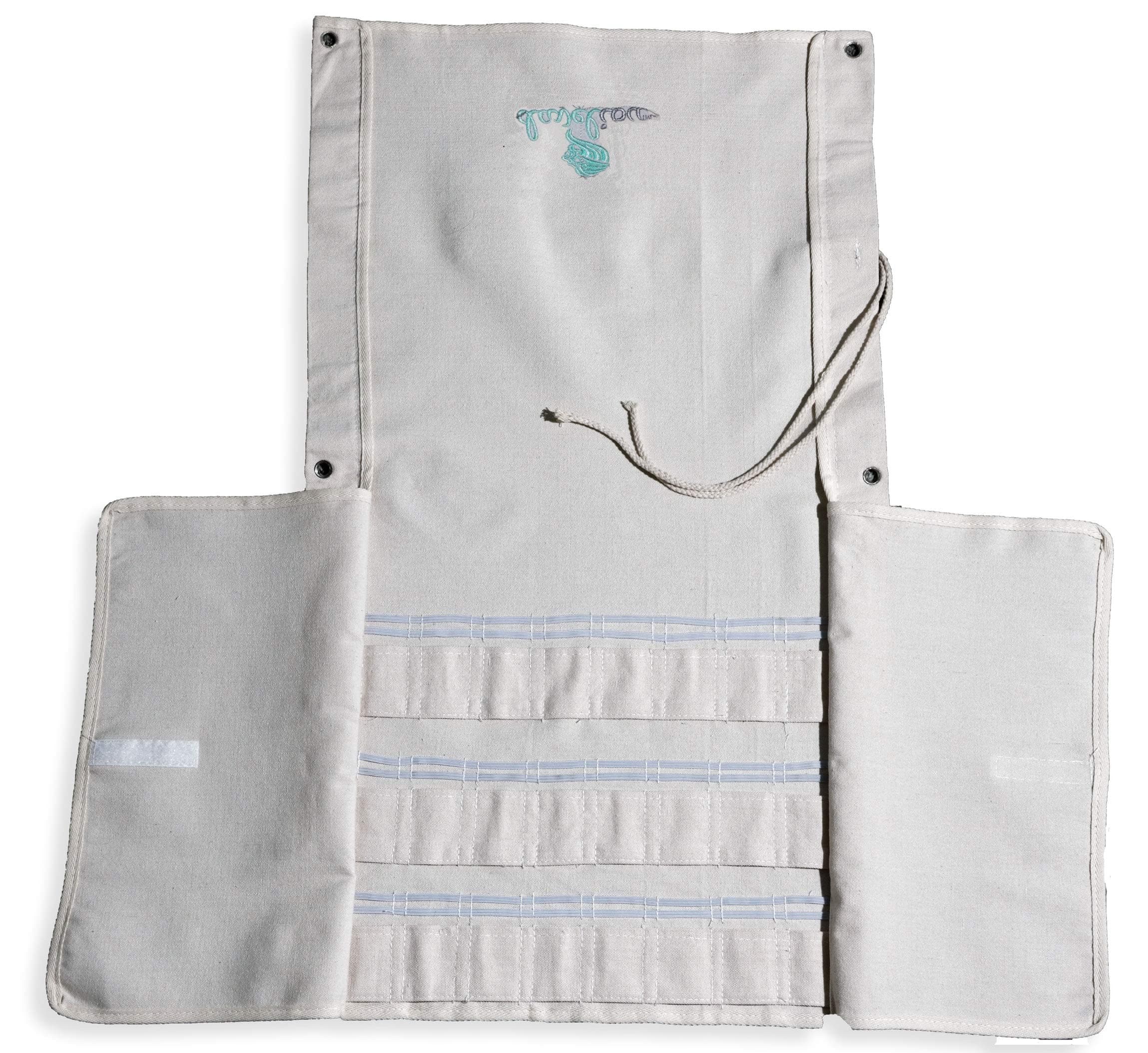 Paint Organizer with 24 Slots, Roll Up and Tie Closed for Storage or Travel, Premium Canvas Paint Organizers and Storage for 1.35 fl oz (40mL) Oil and Acrylic Paint Tubes