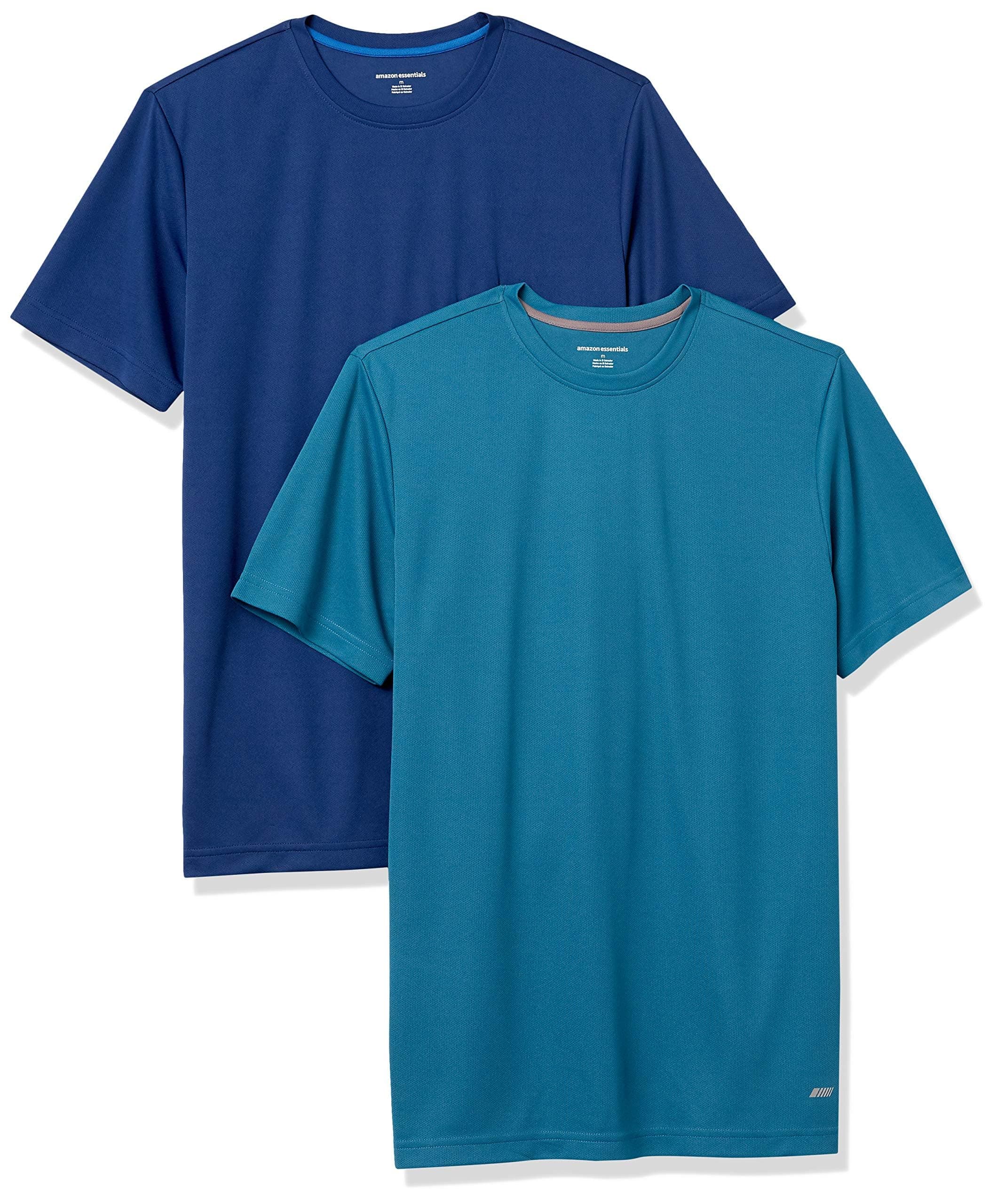 Men's Active Performance Tech Running Gym T-Shirt (Available in Big & Tall), Pack of 2