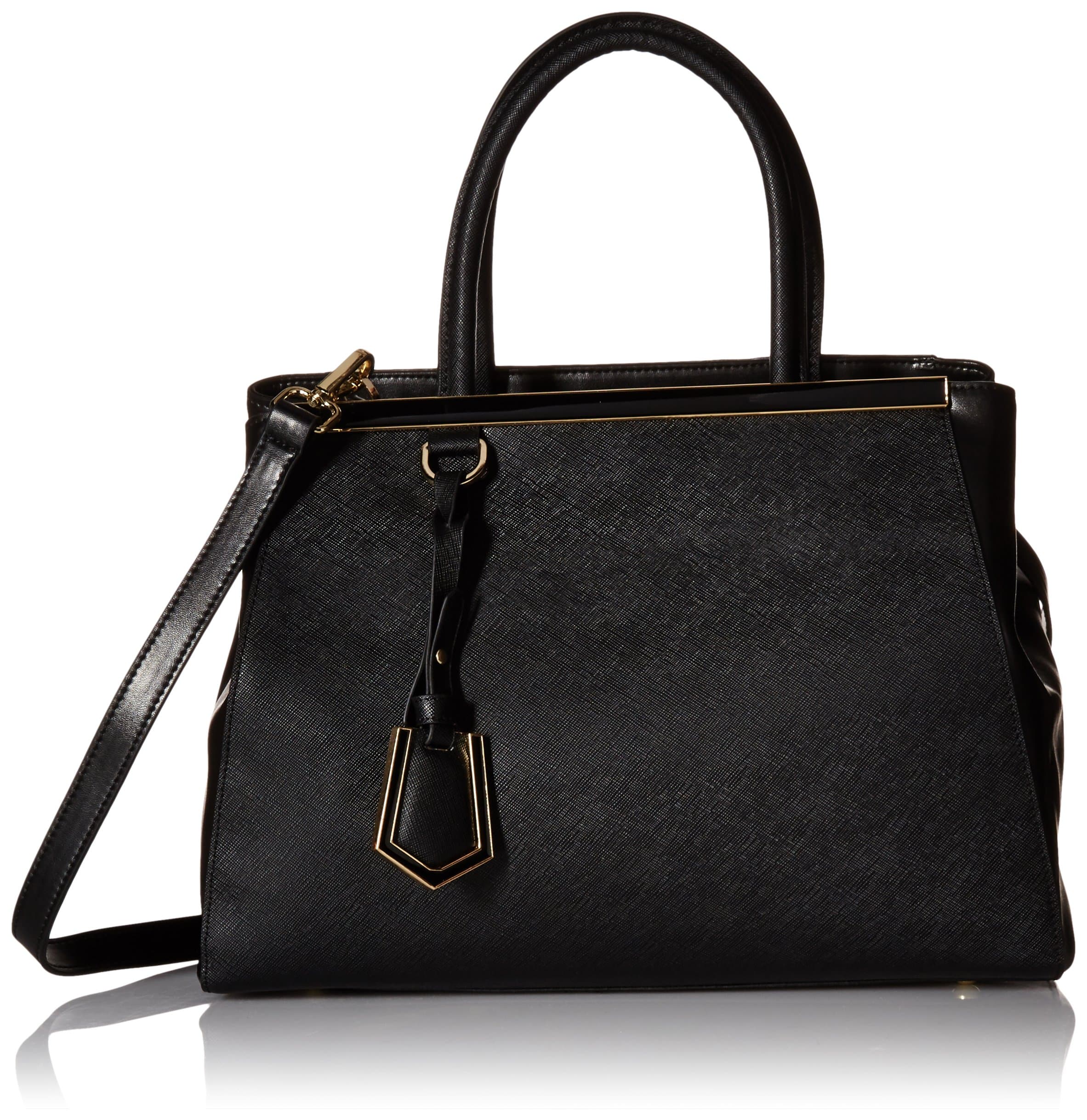 Donna Bella Designs Madison Leather Shoulder Bag, Black