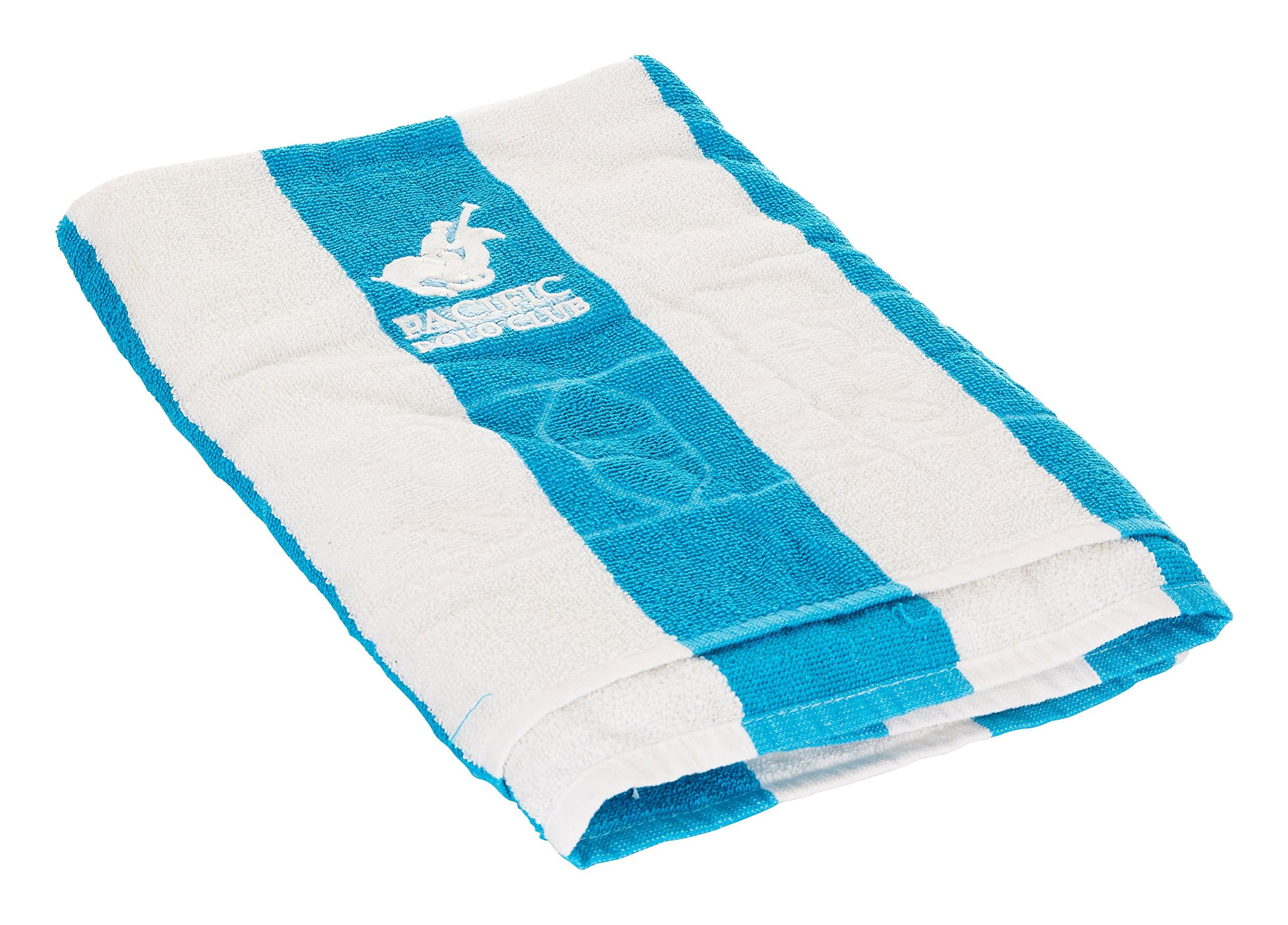 Large Beach Pool Bath Cabana Stripe Towel Cotton Blue