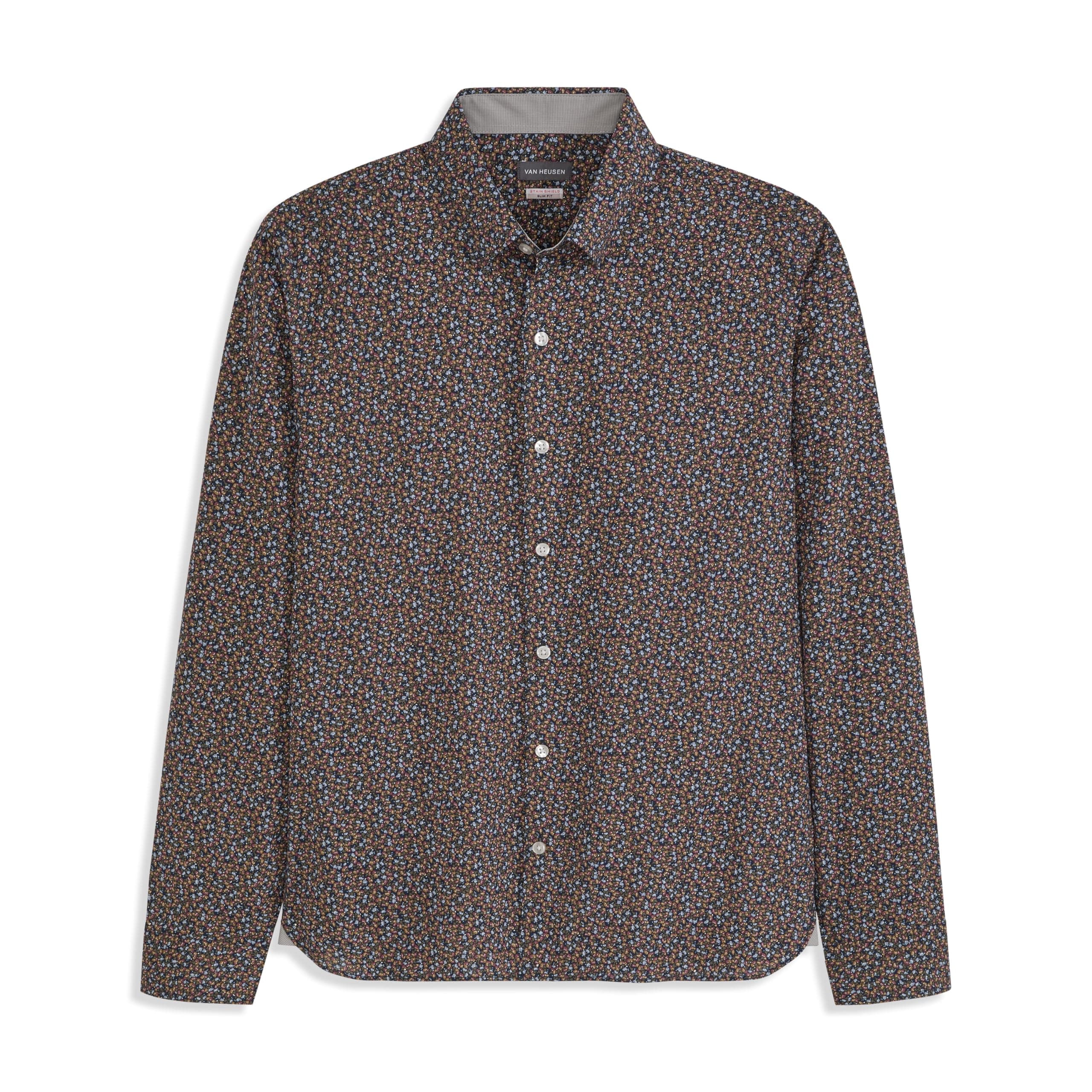 Van Heusen Men's No-Iron Long Sleeve Button Down Shirt, Comfortable Stretch Fabric