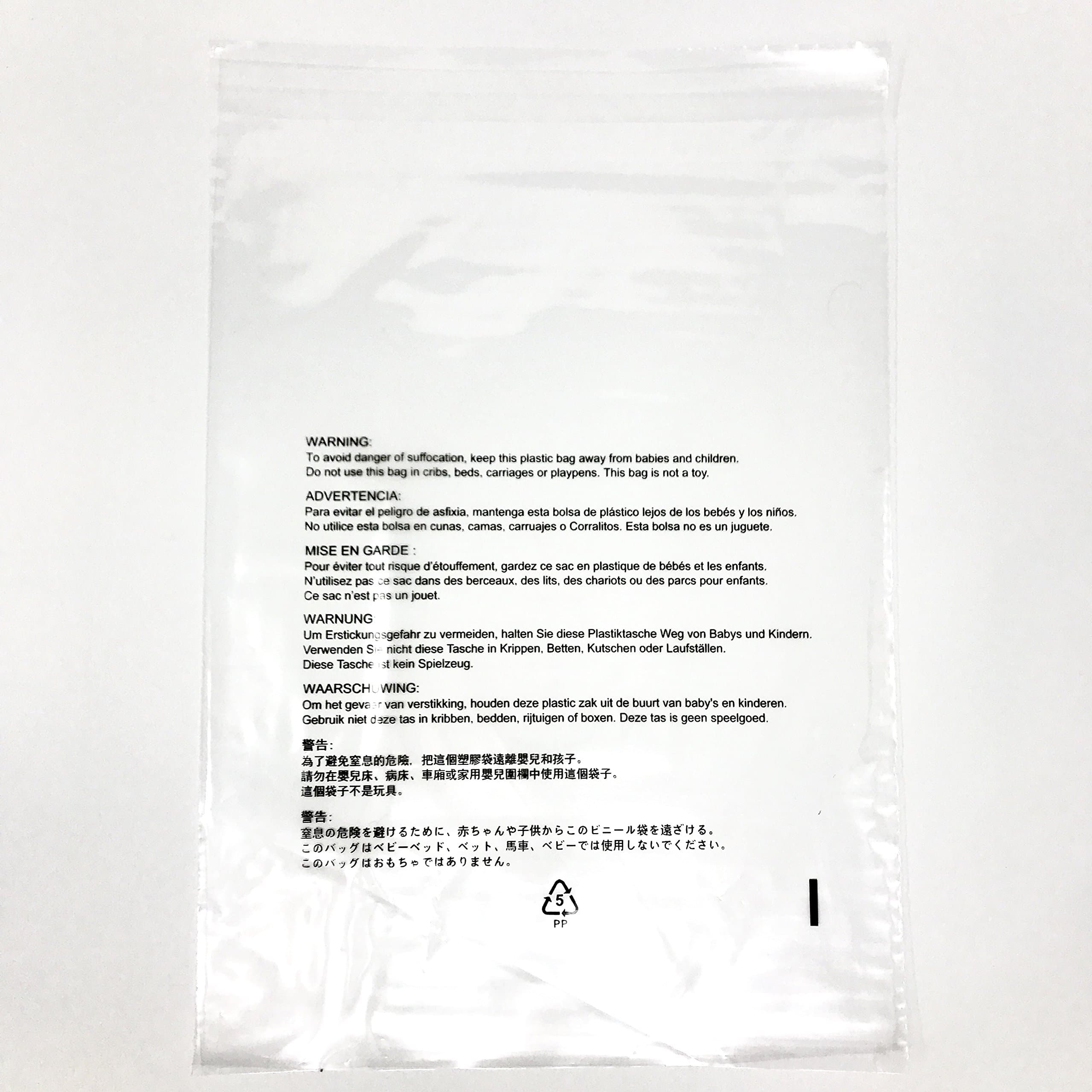 14x20 Clear Self Seal Poly Bags with Suffocation Warning 1.5 Mil I Strong Adhesive - 100 Count I Komodo Packaging¡­