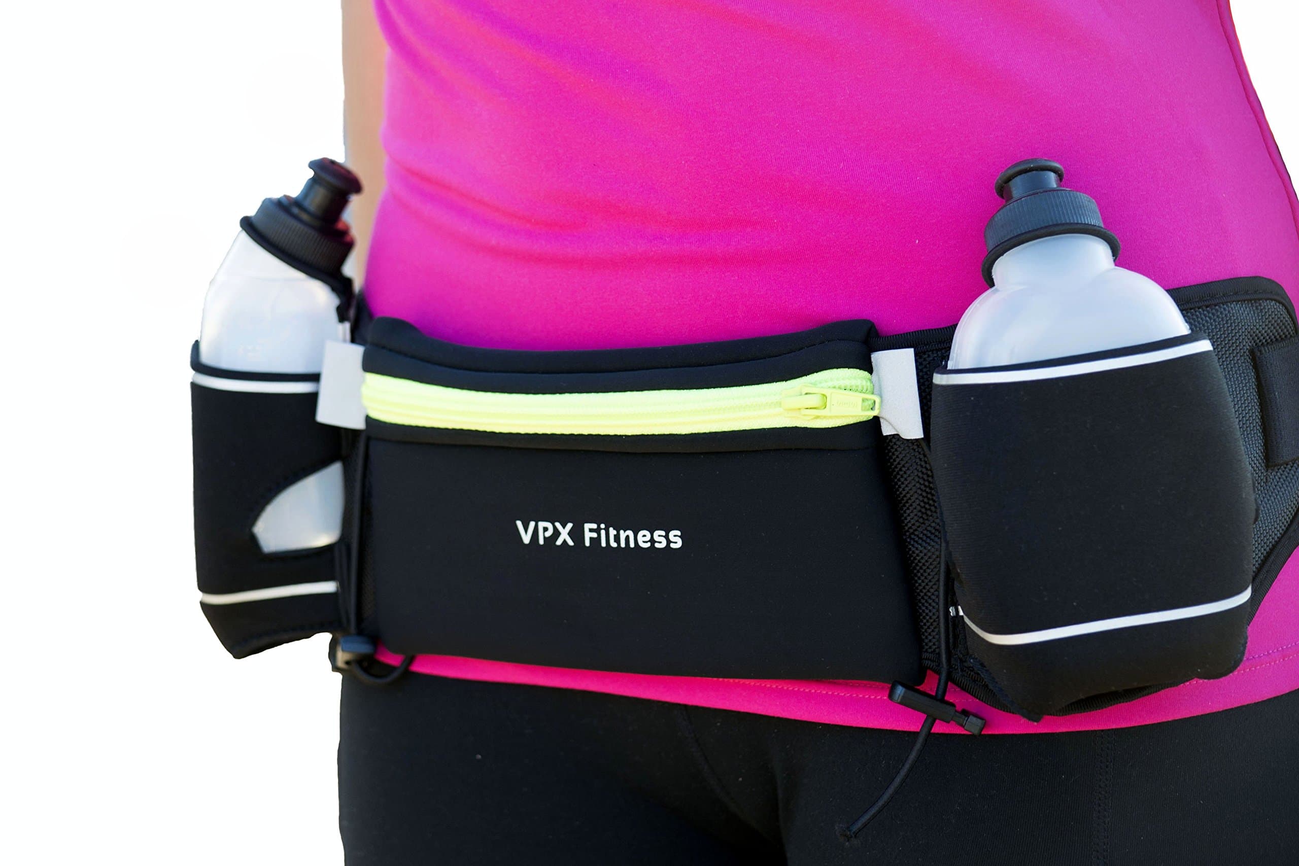 Hydration Running Belt Fits iPhone 6s Plus Runners Fuel Belt with Two 9 Oz. Water Bottles