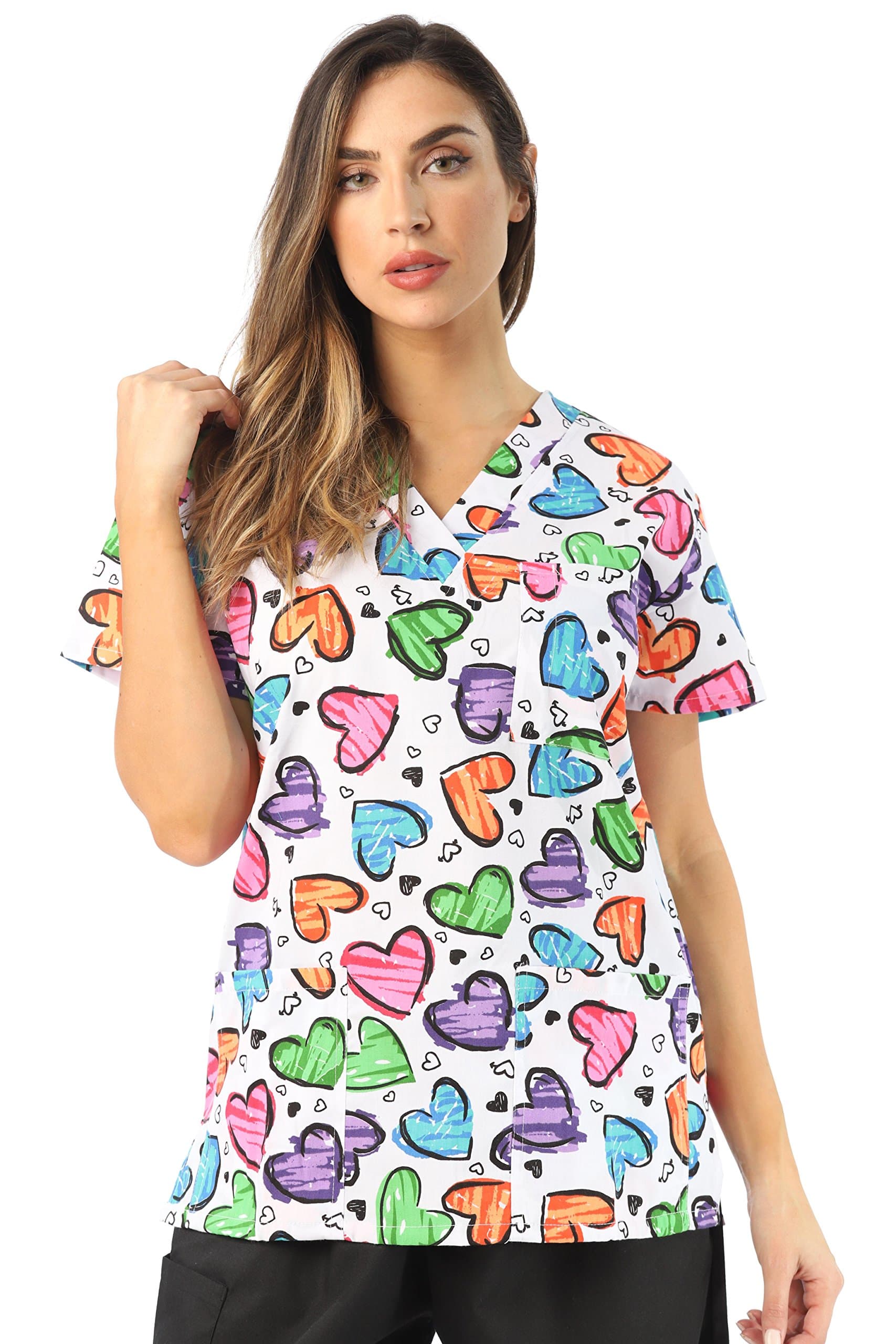 Womens Holiday Scrub Tops