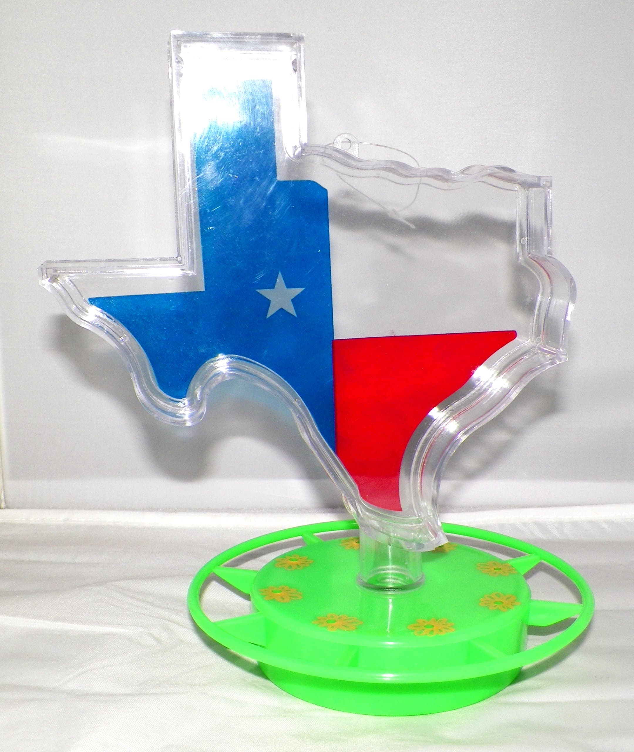 Hummingbird Feeder Set 22 oz Texas Shaped Container with 8-Station Base