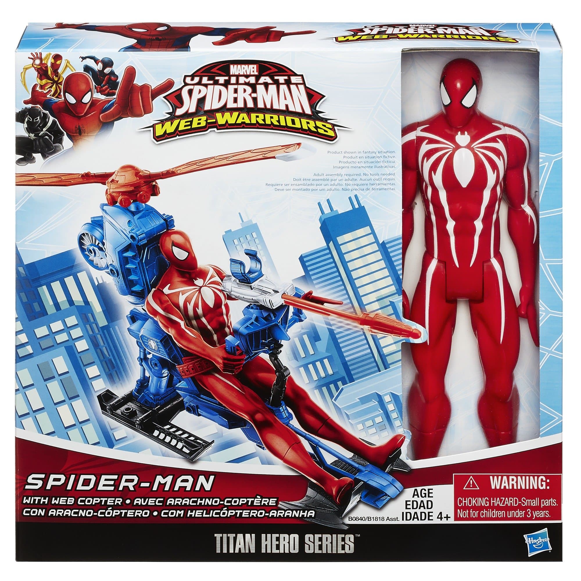 Marvel Ultimate Spider-Man Web Warriors Titan Hero Series 12-Inch Spider-Man with Web Copter